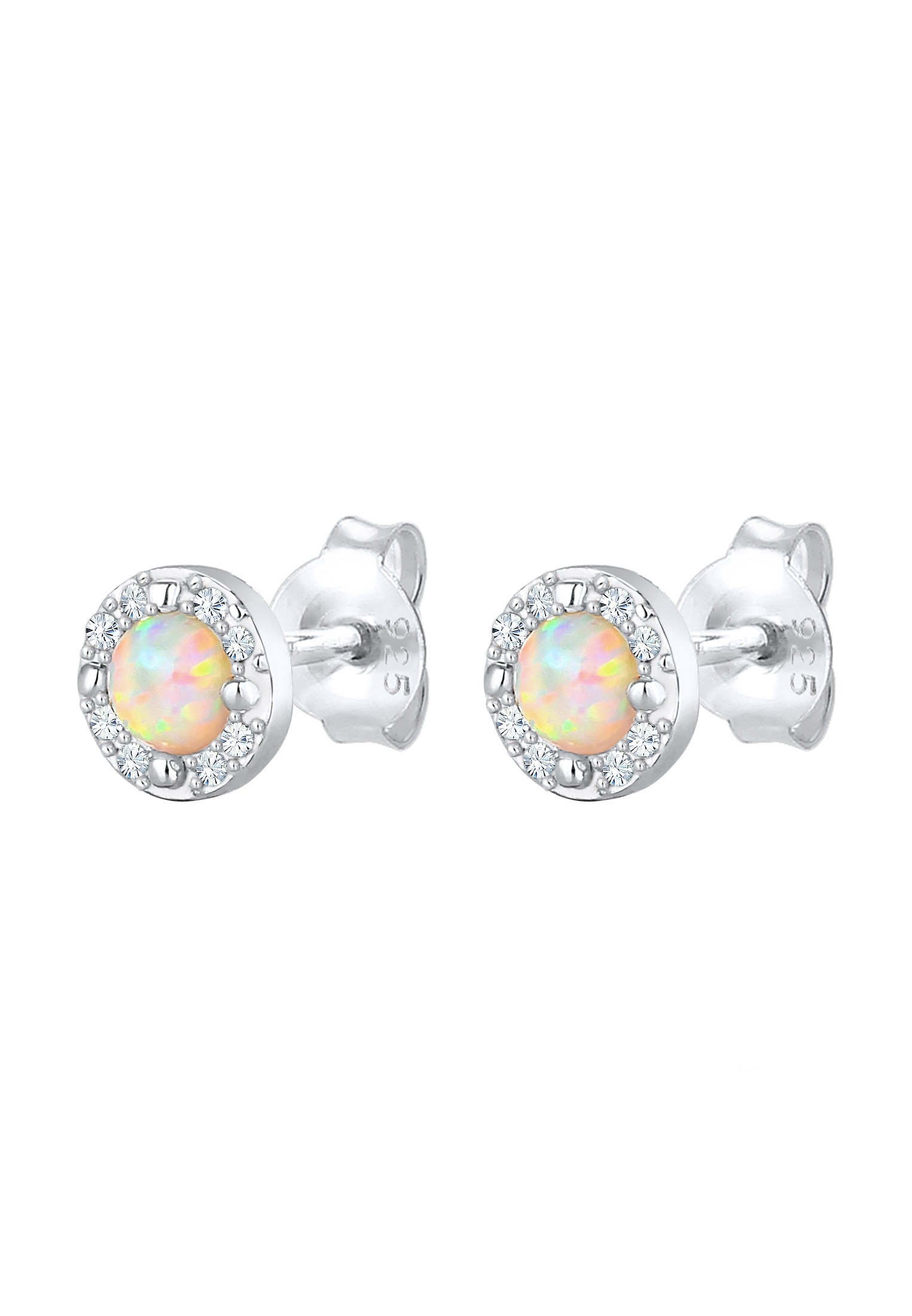 Elli Premium Paar Ohrstecker »Stecker Opal Kristalle Zart 925 Silber«