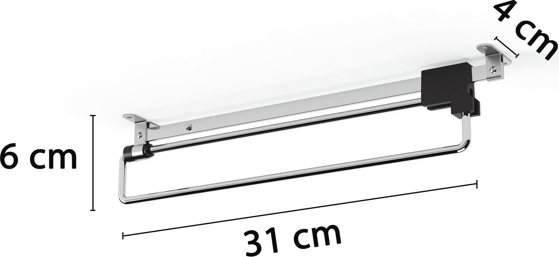 rauch Kleiderstange »Zubehör für Rauch-Schränke Garderobe Kleiderschrank Schrank« Breite 31 cm, Einbau in Schranktiefe 41 cm