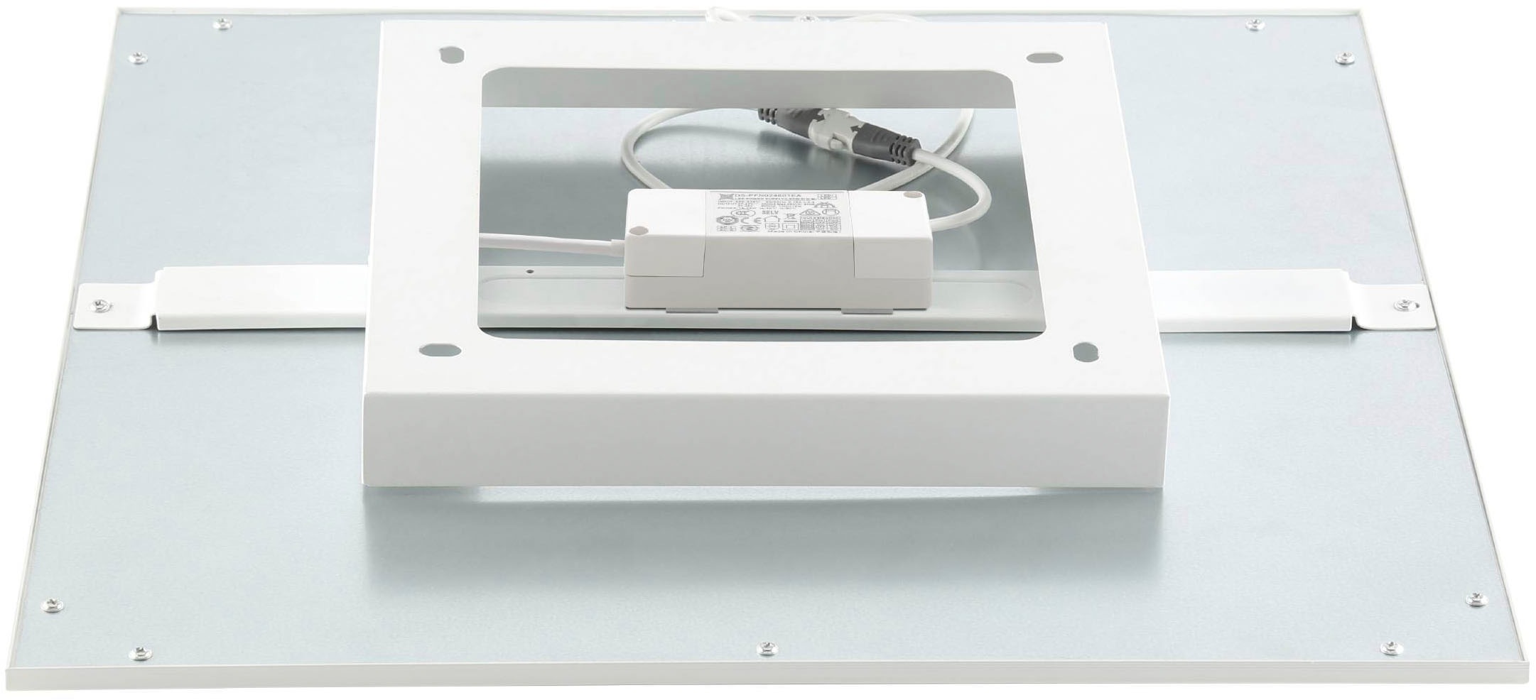 EGLO Deckenleuchte »Salobrena 1 Einbaulampe, Deckenlampe, Aluminium und Kunststoff, Lampe« LED-Modul 1 Stk. Neutralweiß LED Panel, Deckenlampe in weiß,  neutralweiß, Küchenlampe, 45 cm