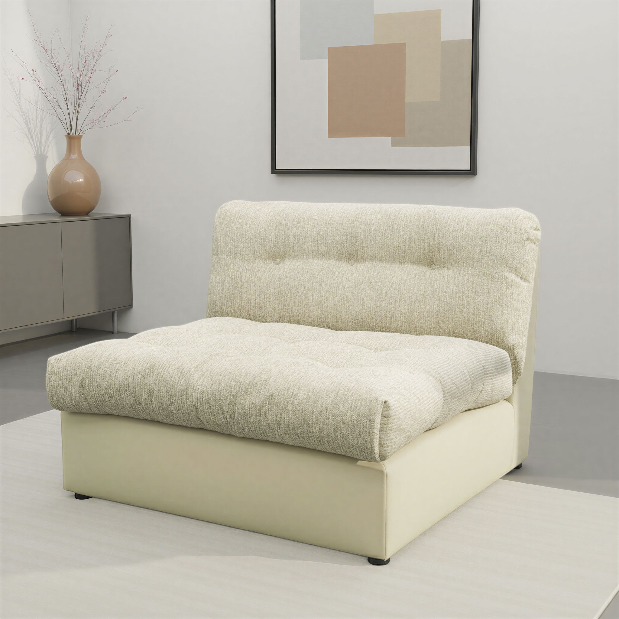 DOMO collection Sofaelement "Caleo, 121 cm breit, modular, großzügige Polsterung, Federkern" erweiterbar mit weiterem Sofaelement, Einzelsofa und Eckelement