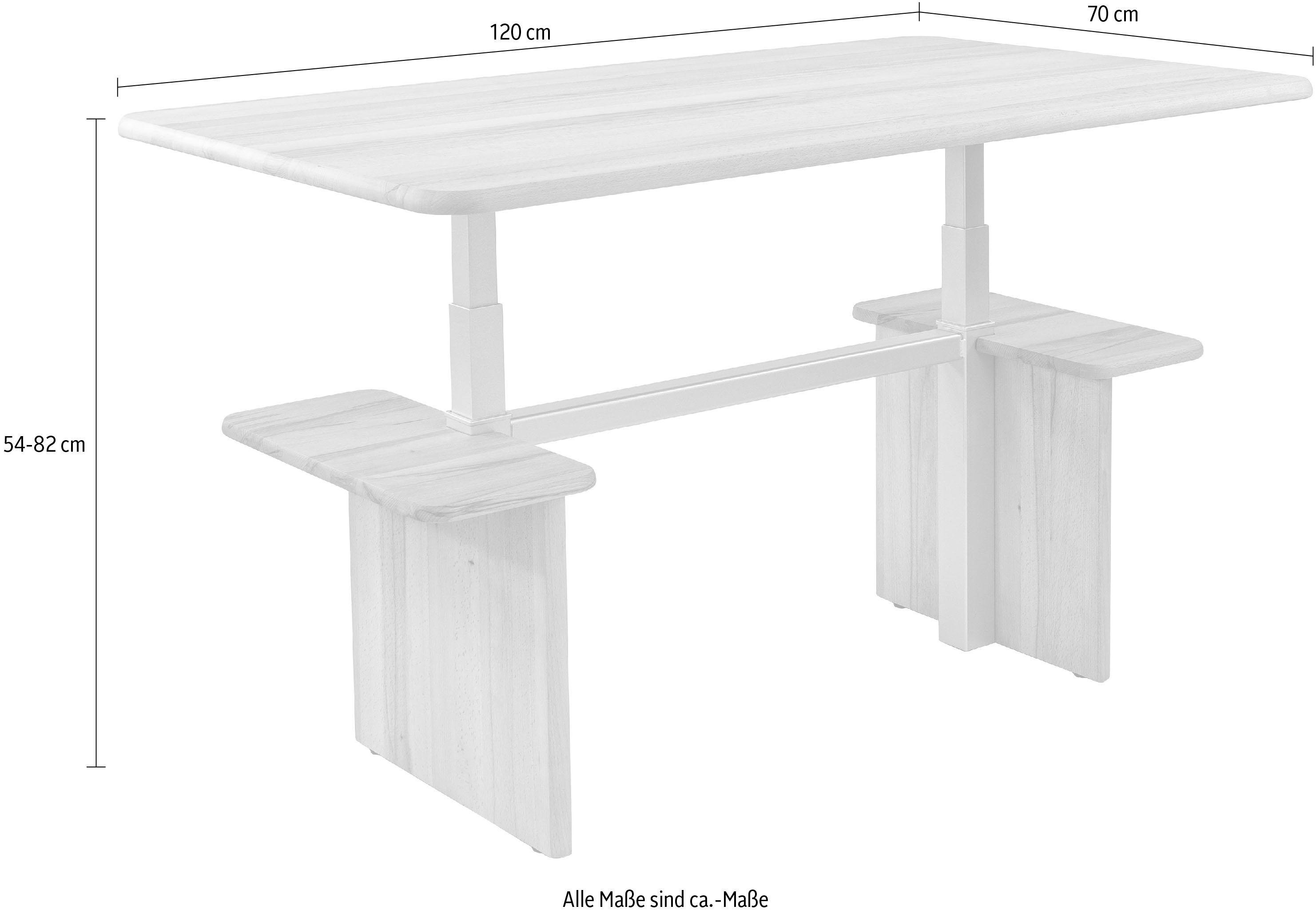 Thumbnail - Vierhaus Couchtisch "Homeoffice", höhenverstellbar mit praktischen Ablagen