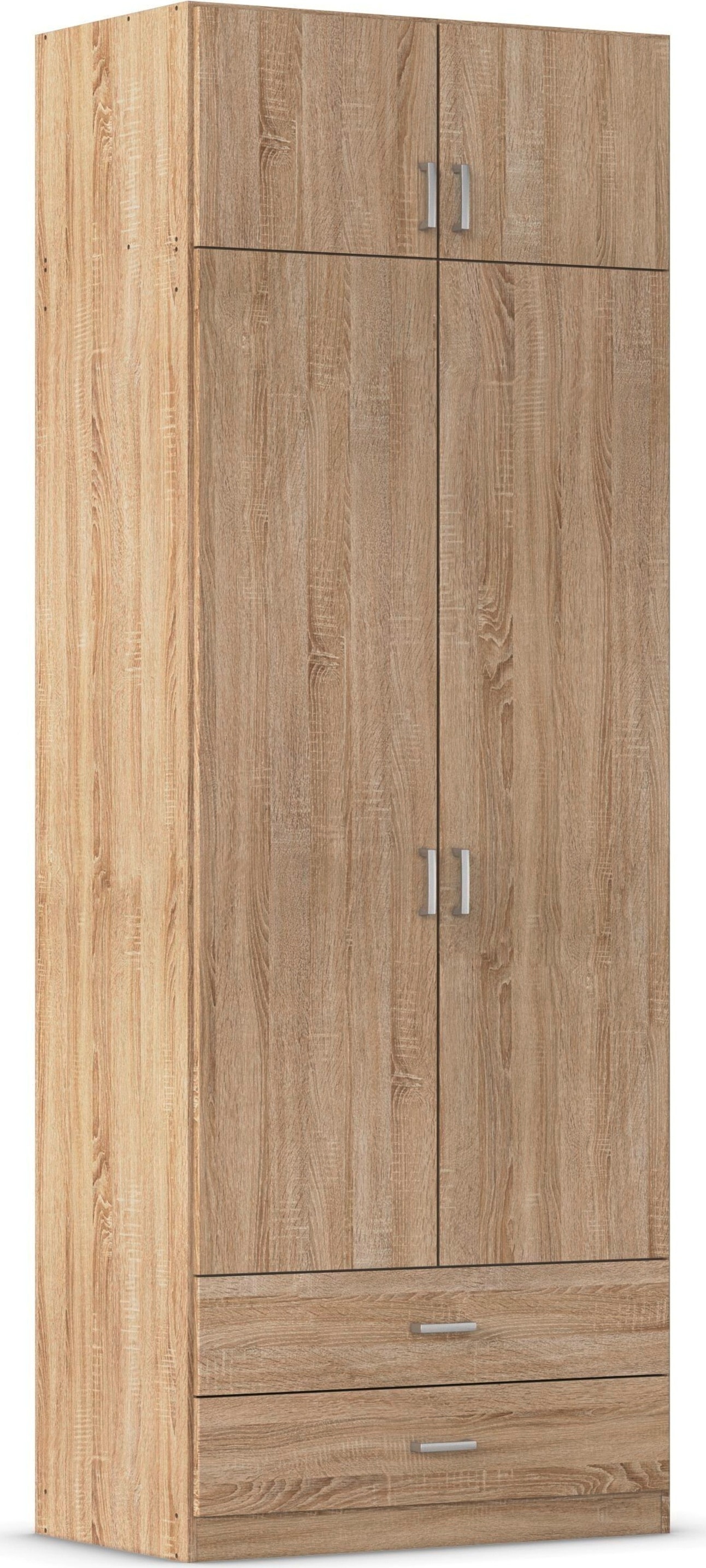 rauch "Schrank Garderobe Wäscheschrank GAMMA in 4 Breiten 91-226 cm" 3 verschiedene Ausstattungen BASIC/CLASSIC/PREMIUM (inkl. SOFT-CLOSE), mit Schubladen und Schrankaufsatz, schlichtes Design MADE IN GERMANY
