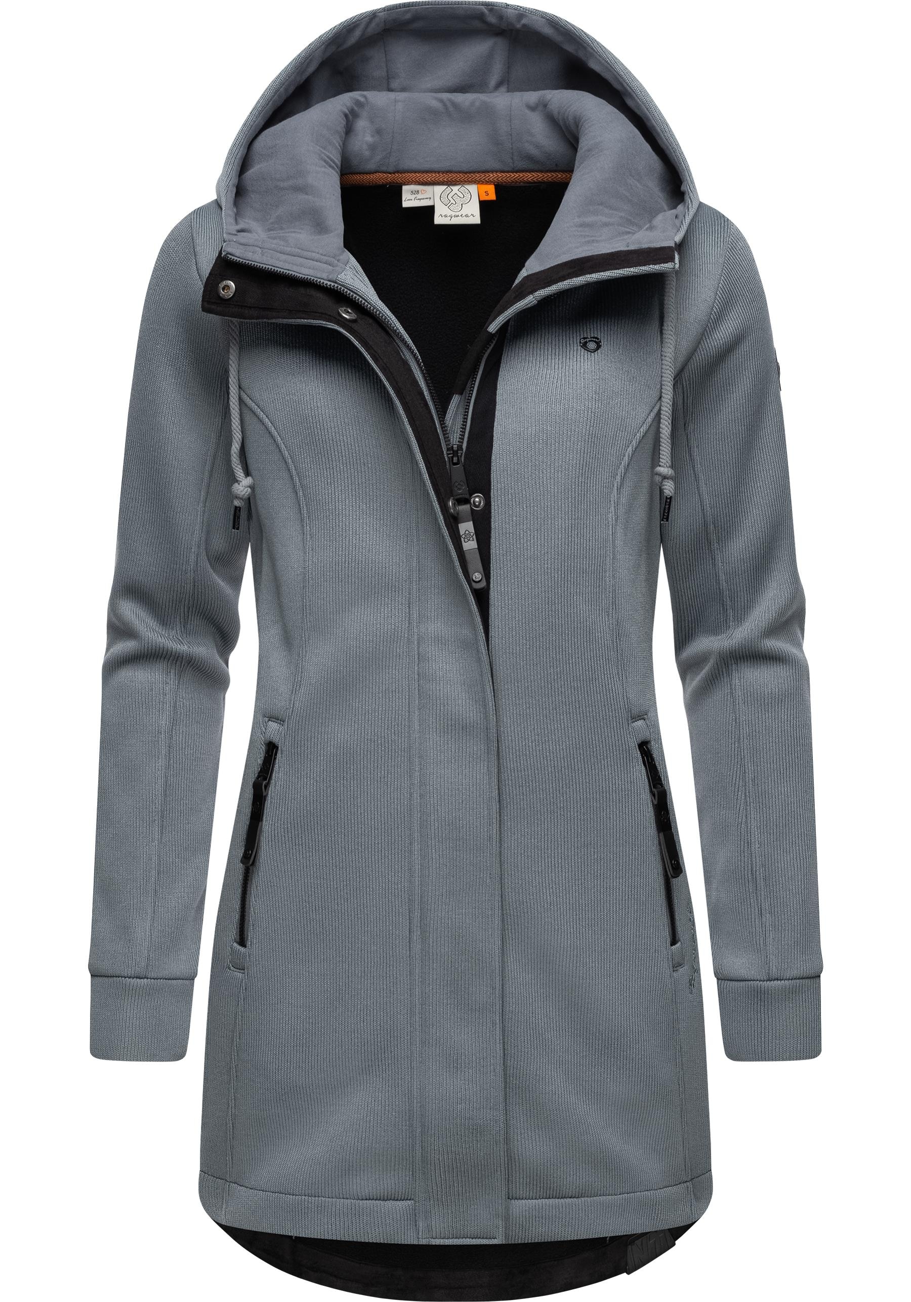 Ragwear Kapuzensweatjacke »Letti Bonded«, Sportliche Kapuzenjacke in Feinstrick-Optik