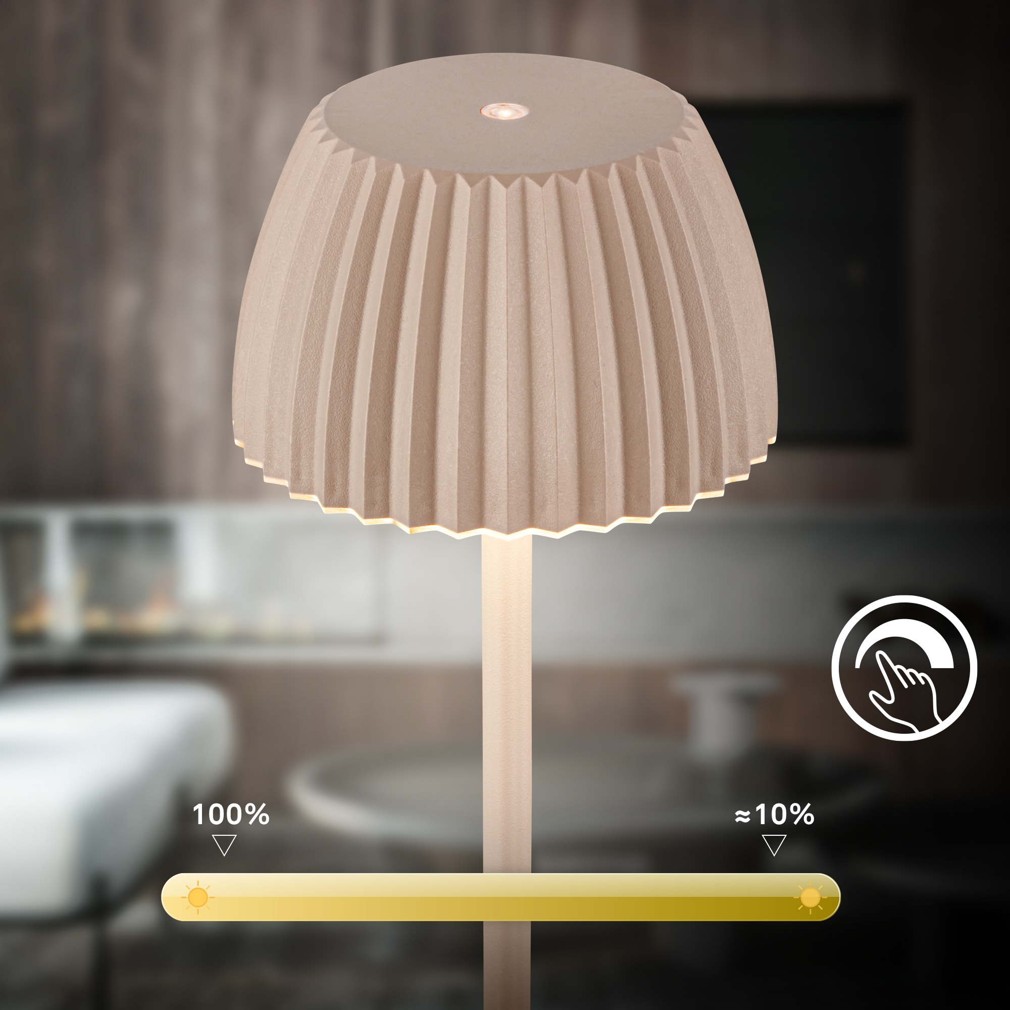 Briloner Leuchten LED Stehlampe »Akku LED Stehleuchte Riffle«