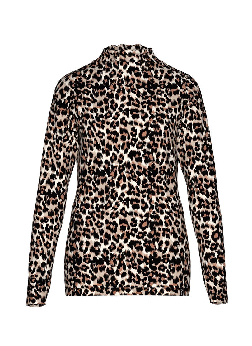 Trigema Rollkragenshirt "TRIGEMA Turtleneck Shirt mit Allover-Leo-Muster" 1 günstig online kaufen