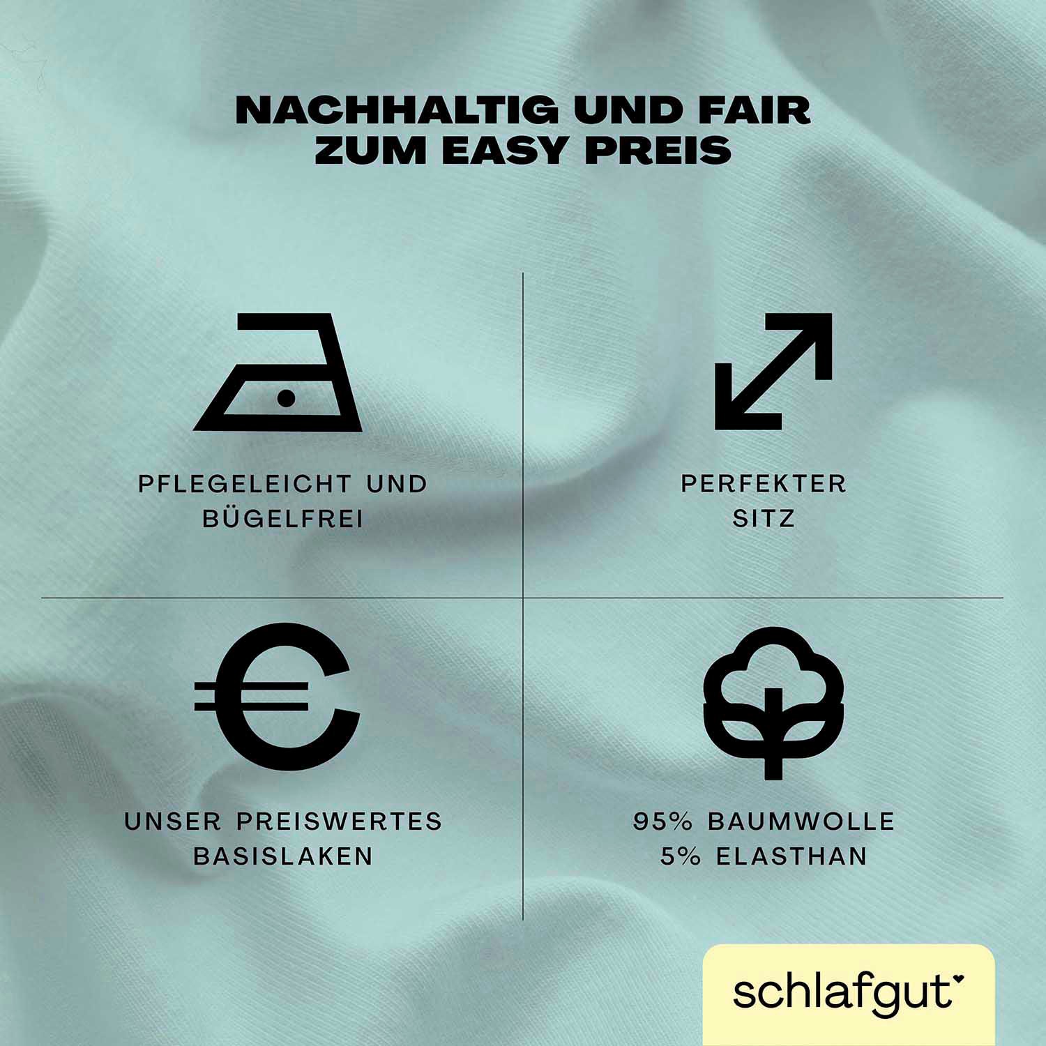 Thumbnail - Schlafgut Spannbettlaken "EASY Jersey Elasthan" MADE IN GREEN by OEKO-TEX