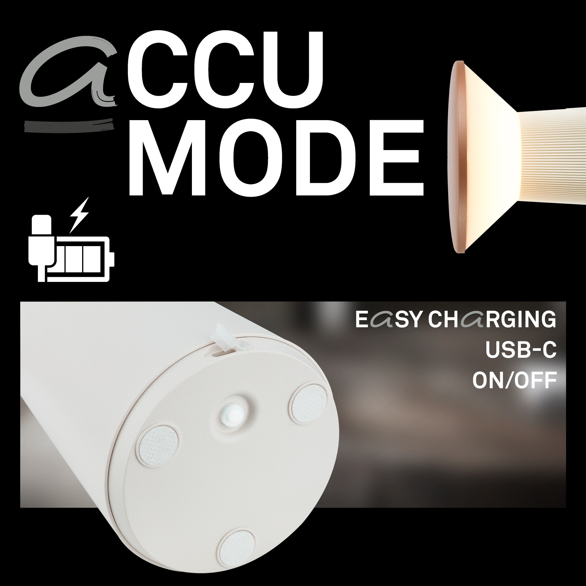 Briloner Leuchten LED Tischleuchte »PILIA« LED-Board 1 Stk. Warmweiß 15x24 cm, Akku tauschbar, Indoor/Outdoor, Wohnzimmer, Balkon