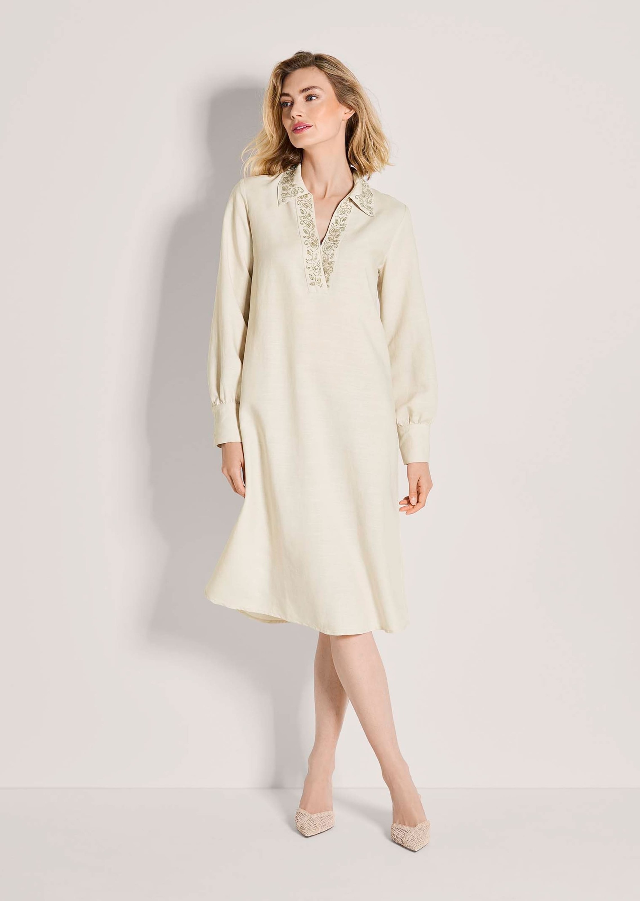 MADELEINE Sommerkleid "Midikleid Viskosekleid mit Stäbchen-Pailletten" Stäb günstig online kaufen