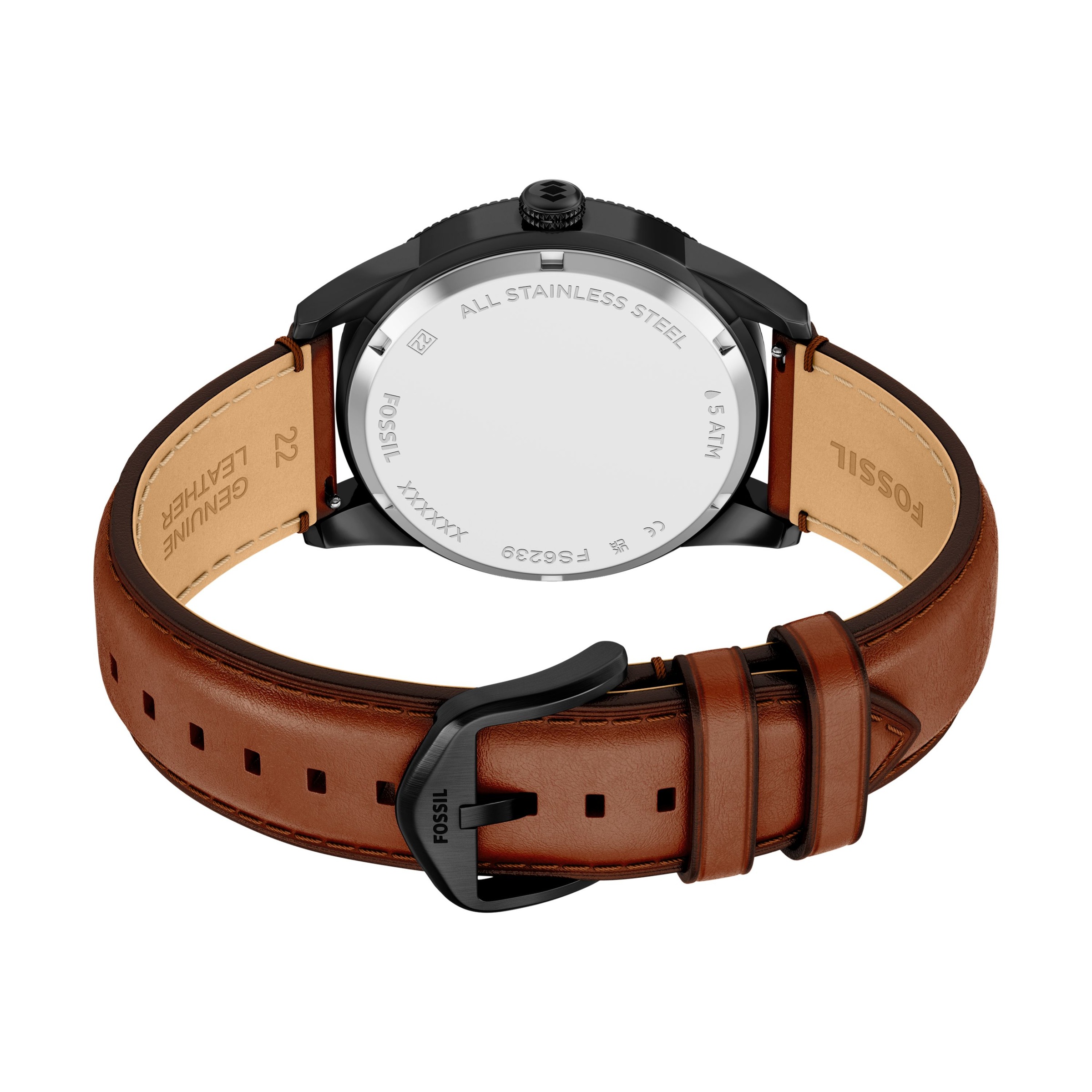 Fossil Multifunktionsuhr »Pearson« Quarzuhr, Armbanduhr, Lederarmband, analog, Tag, Wochentag