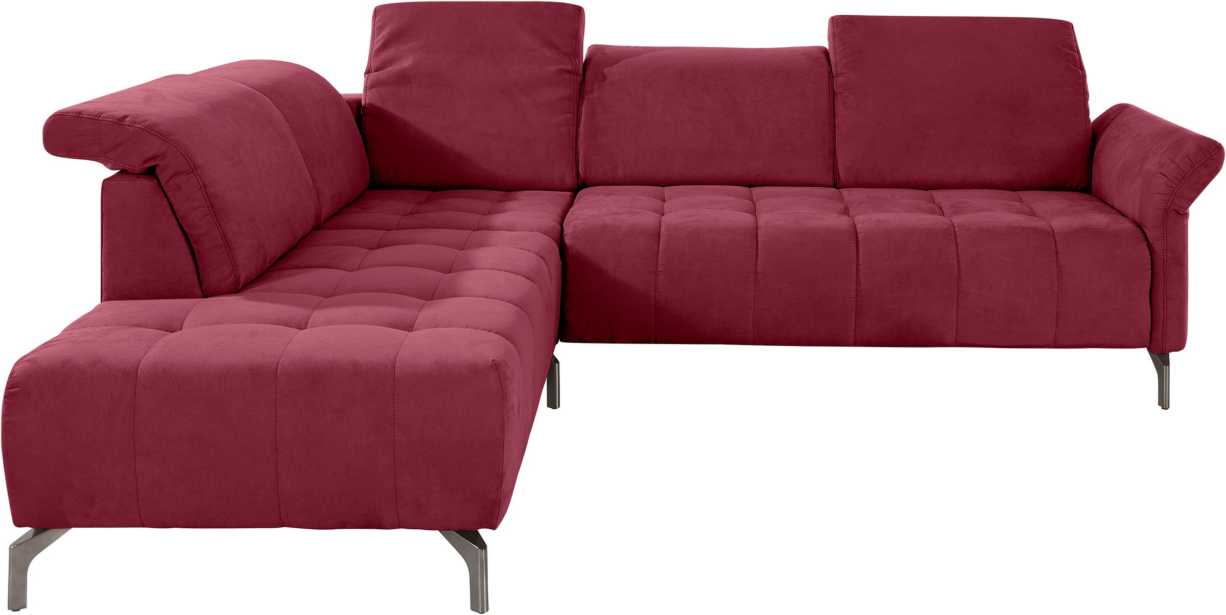 INOSIGN Ecksofa »Fresh L-Form«, Federkern, wahlweise Kopfteilverstellung und motorischer Vorziehsitz