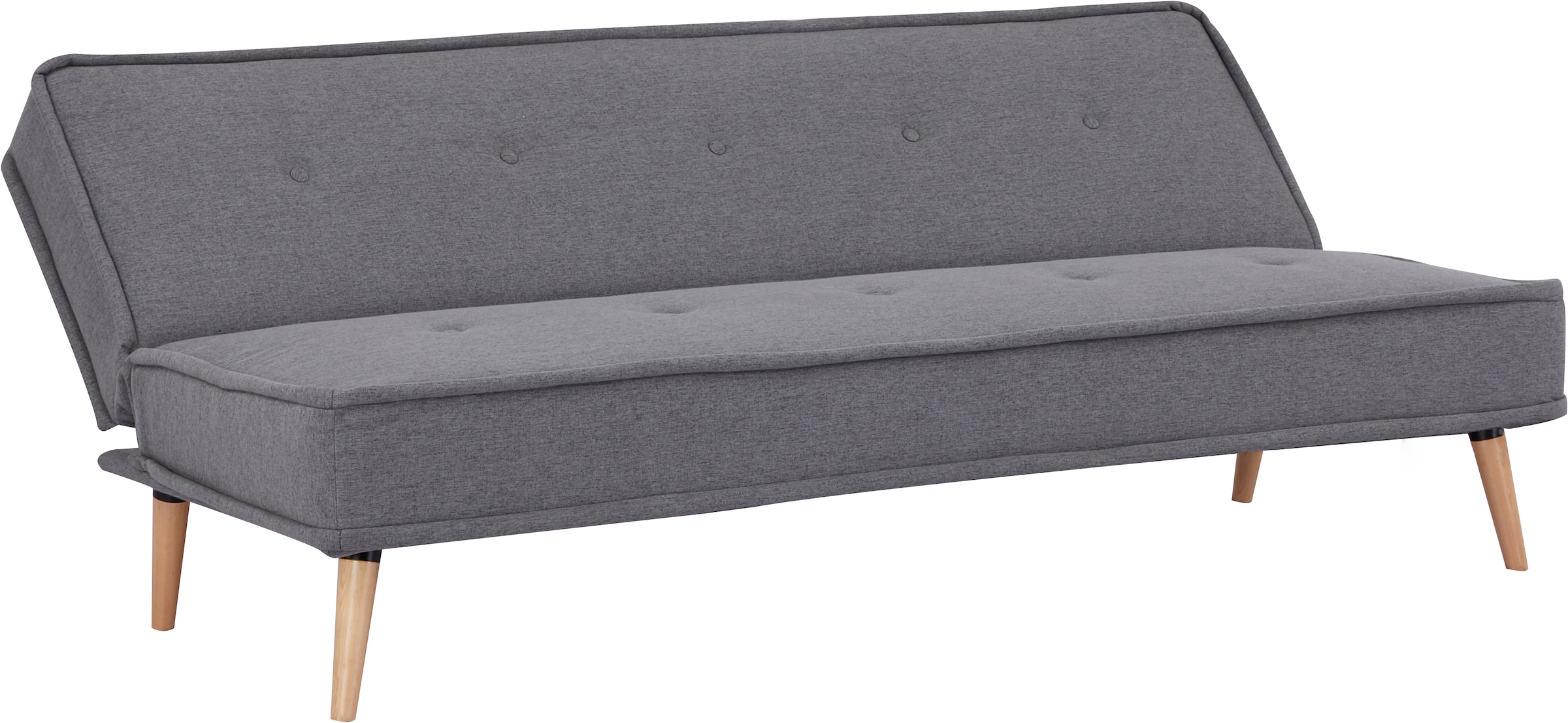INOSIGN Schlafsofa »ARBON,183cm, klappbarer 3-Sitzer mit verstellbarer Rückenlehne und«, Bettfunktion, Webstoff und Kunstleder