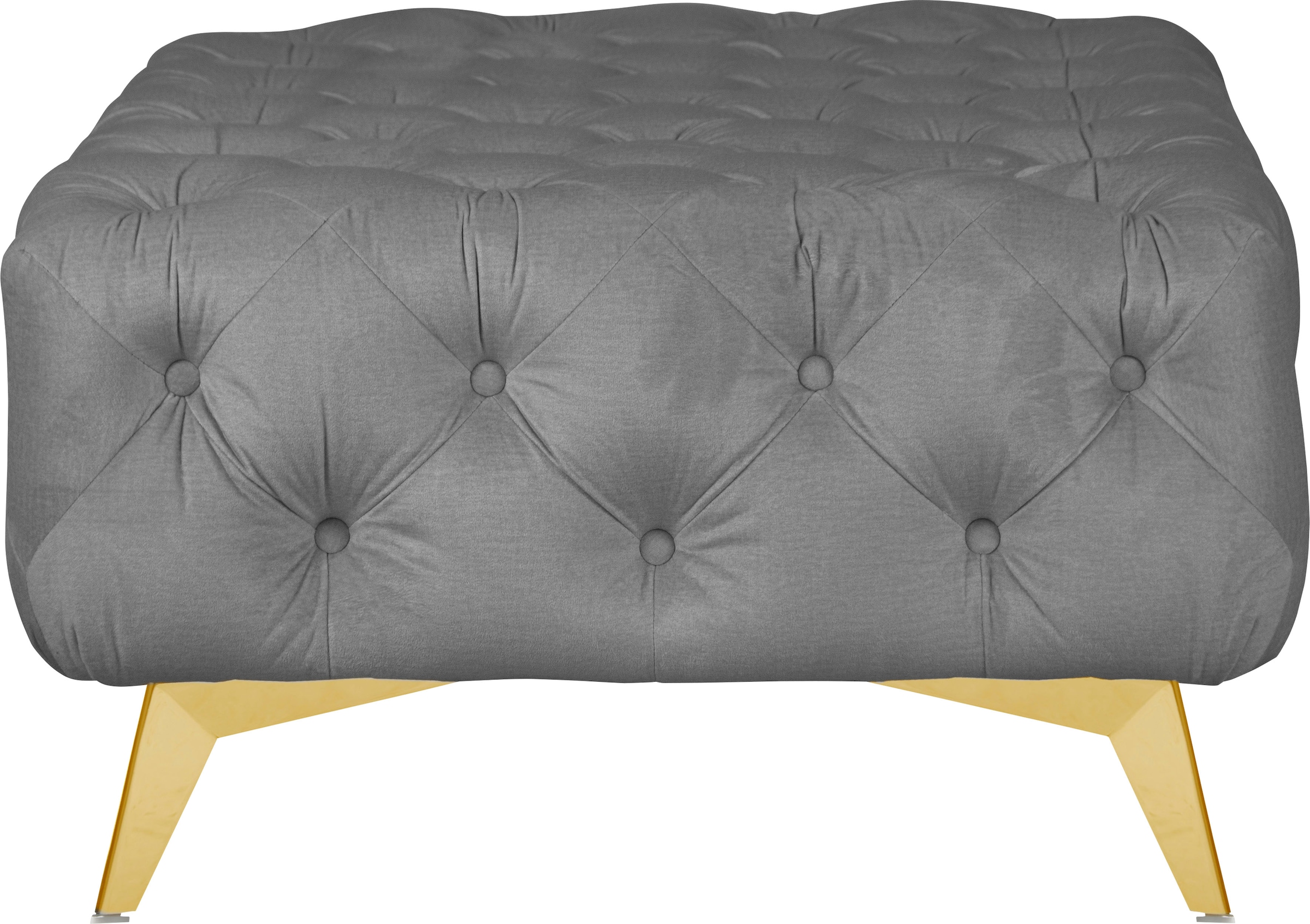 Home affaire Polsterhocker "Amaury" Chesterfield-Optik, Breite 80cm, Fußfar günstig online kaufen