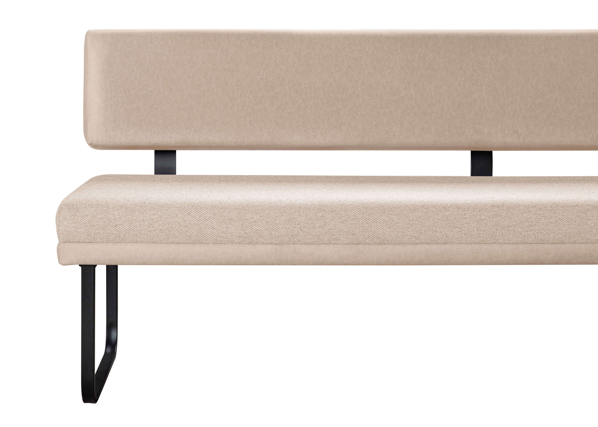 OTTO home Eckbankgruppe »Gabi Essecke, Sitzgruppe, Eckbankgruppe, Küchenbankgruppe« Set, 4tlg, 4 tlg. tlg. Gestell aus matt-schwarzem Flachmetall, stabil, 2-Stoff-Design