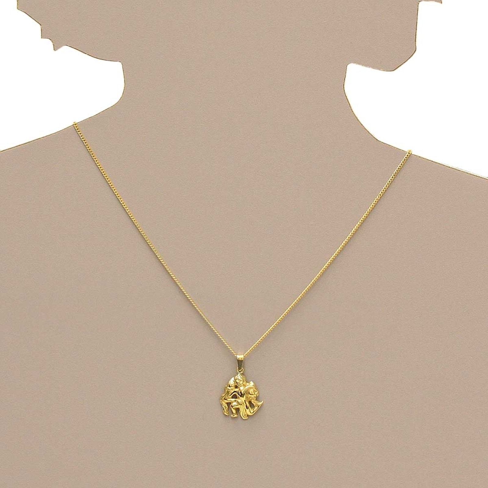 OSTSEE-SCHMUCK Kettenanhänger »- Tierkreiszeichen Wassermann - Gold 585/000 -,«