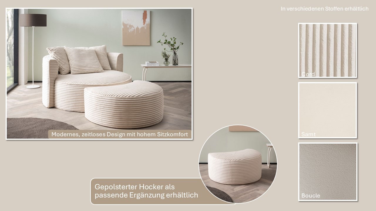 Thumbnail - LeGer Home by Lena Gercke XXL-Sessel "Isalie, Lesesessel, Loveseat, inklusive Zierkissen" extra große Sitzfläche, option...