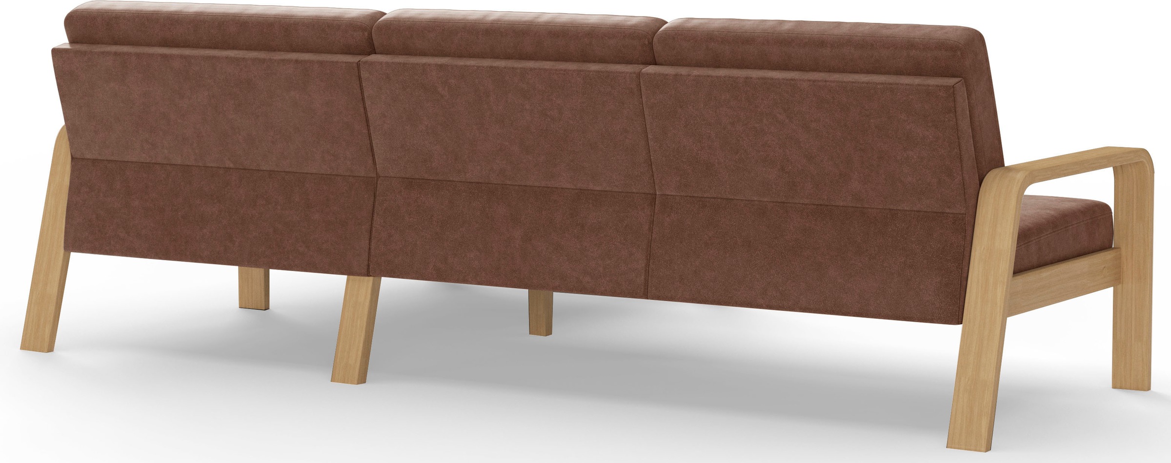 sit&more Ecksofa »Kolding L-Form«, Armlehnen aus Buchenholz in natur, verschiedene Bezüge und Farben