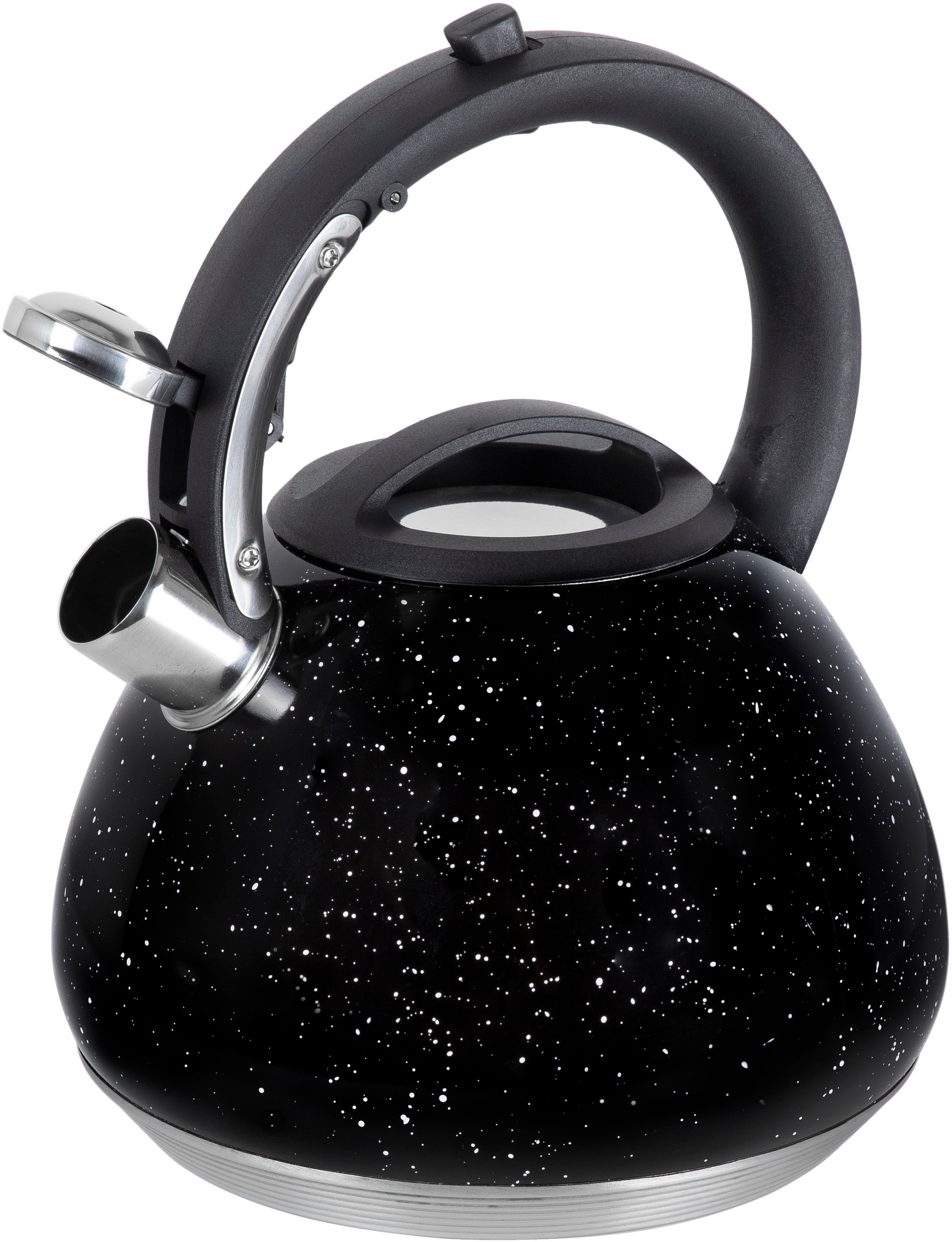 RESTO Kitchenware Wasserkessel »Lyra, Flötenkessel 2,7 l mit wärmespeicherndem Boden im Geschenkkarton«, Edelstahl, (1 tlg.), mit ergonomischem, wärmeableitenden Bakelit-Griff