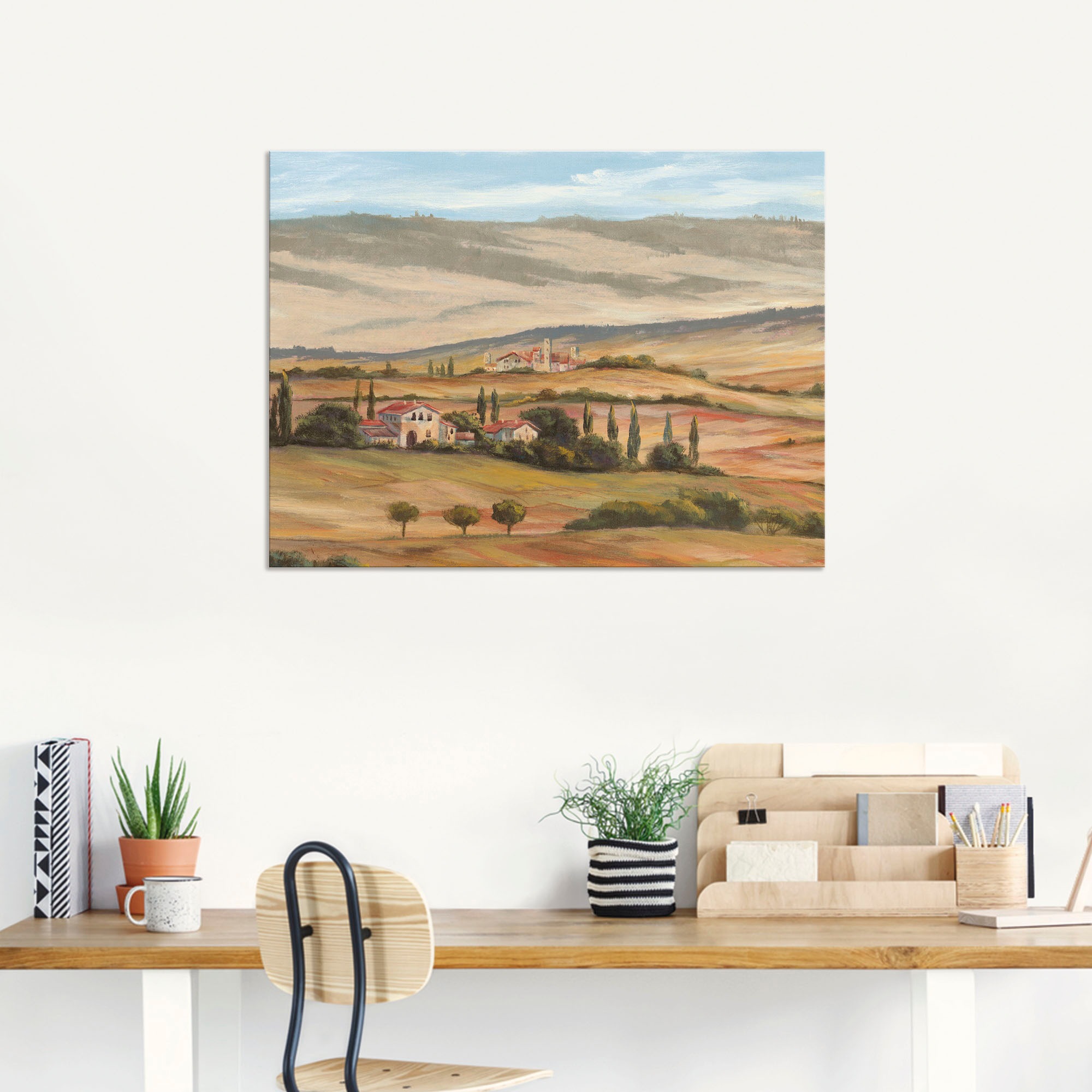 Artland Wandbild »Toskanisches Tal I«, Bilder von Europa, (1 St.), als Alubild, Outdoorbild, Leinwandbild in verschied. Größen