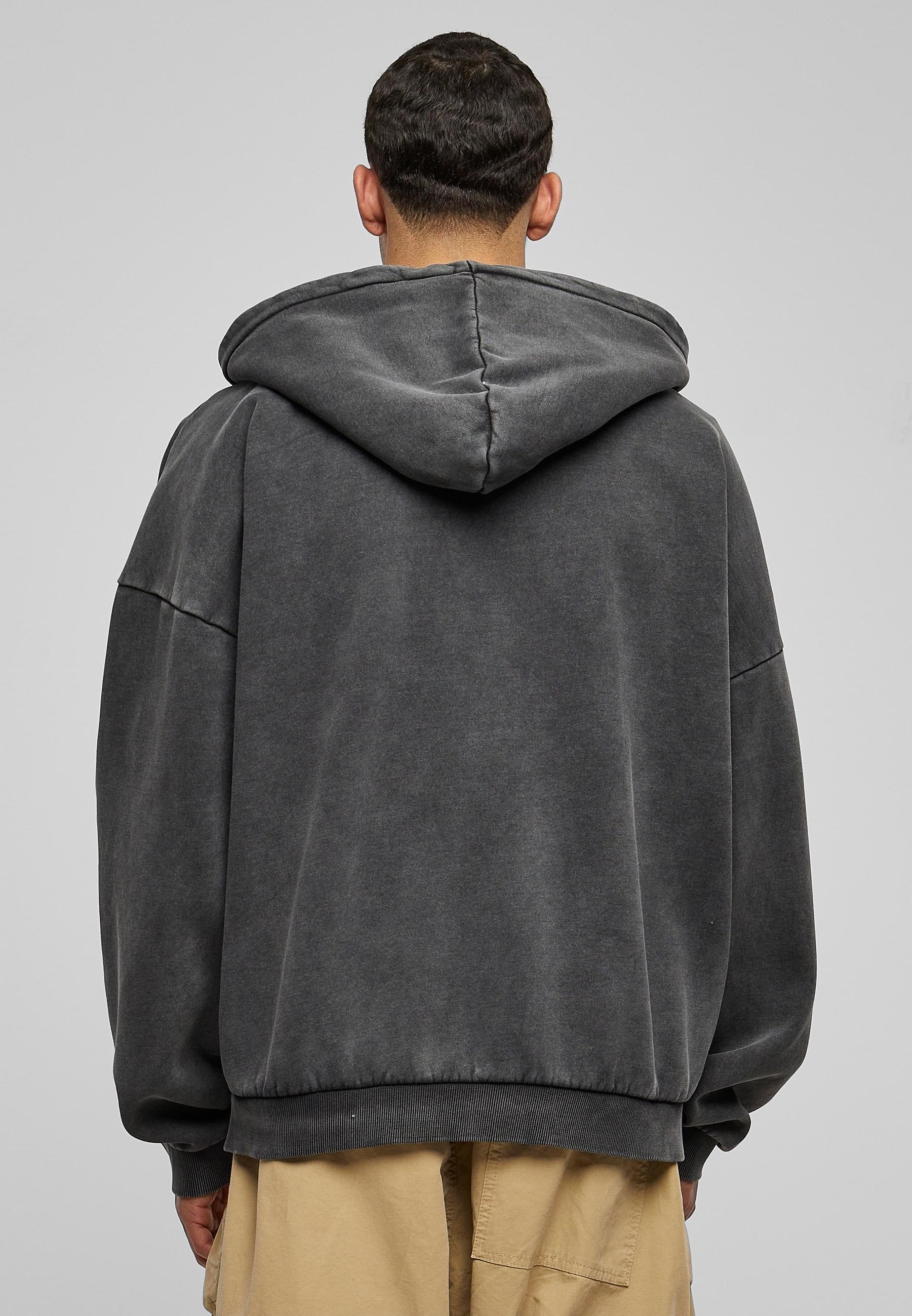 URBAN CLASSICS Sweatjacke »Urban Classics Herren Heavy Stone Washed 90's Zip Hoodie«