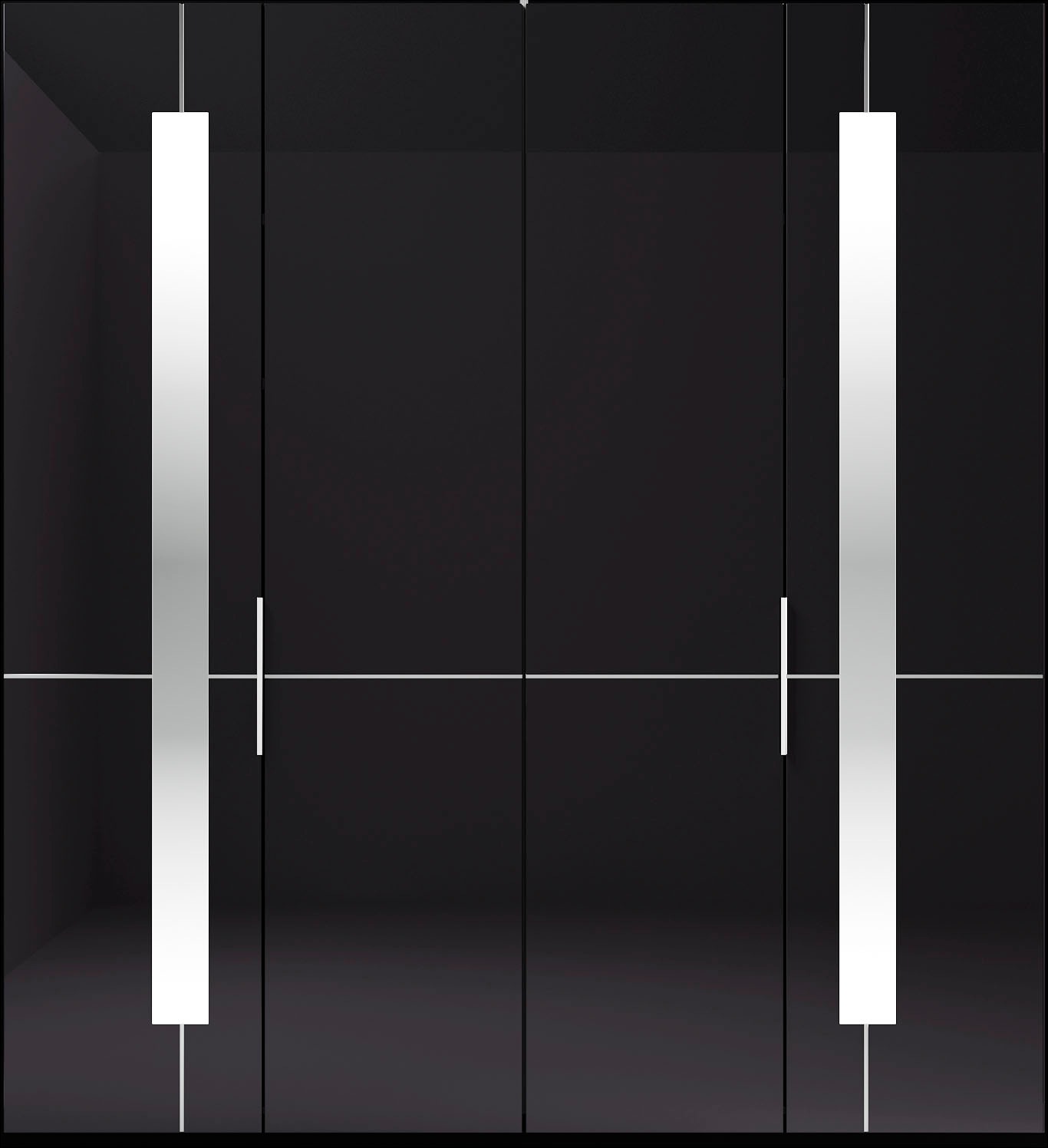 Thumbnail - Musterring Drehtürenschrank "Imola W" Einlegeböden und Kleiderstangen, mit Glastüren inklusive Zierspiegel