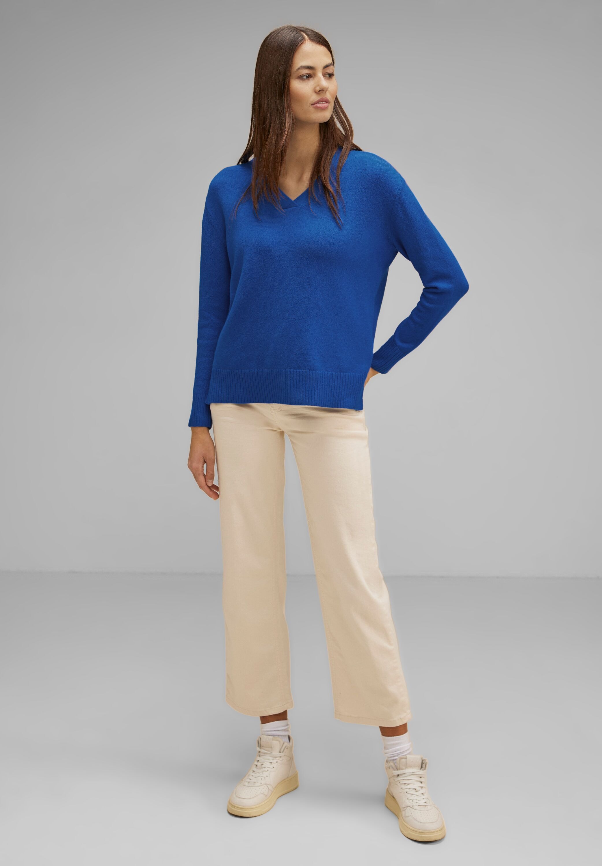 STREET ONE Strickpullover, mit längerem Rückenteil