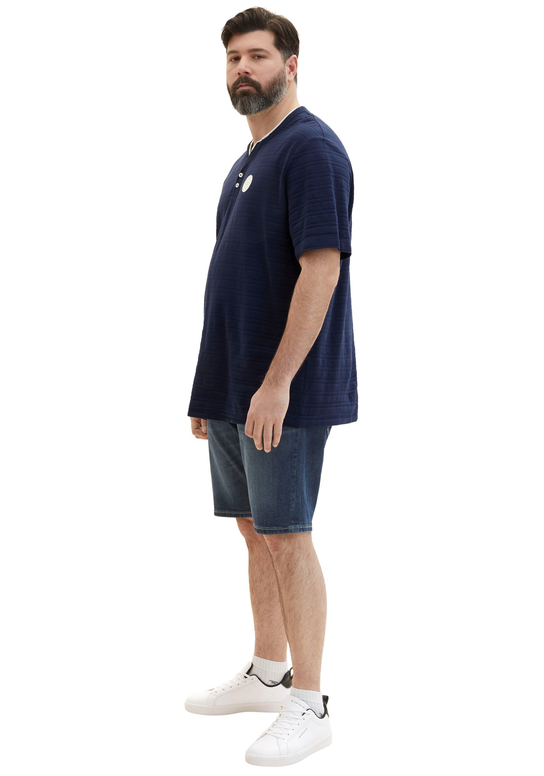 TOM TAILOR PLUS Jeansbermudas »Tom Tailor Men Plus Jeansbermudas Josh« mit leichter Waschung SV11911