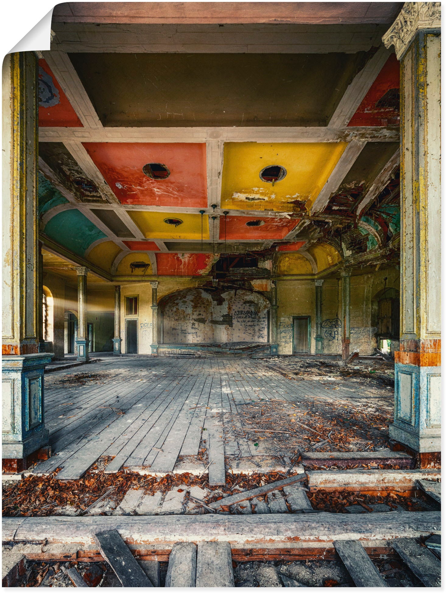 Artland Wandbild "Lost Place - Der letzte Tanz Tanzsaal", Gebäude, (1 St.), günstig online kaufen