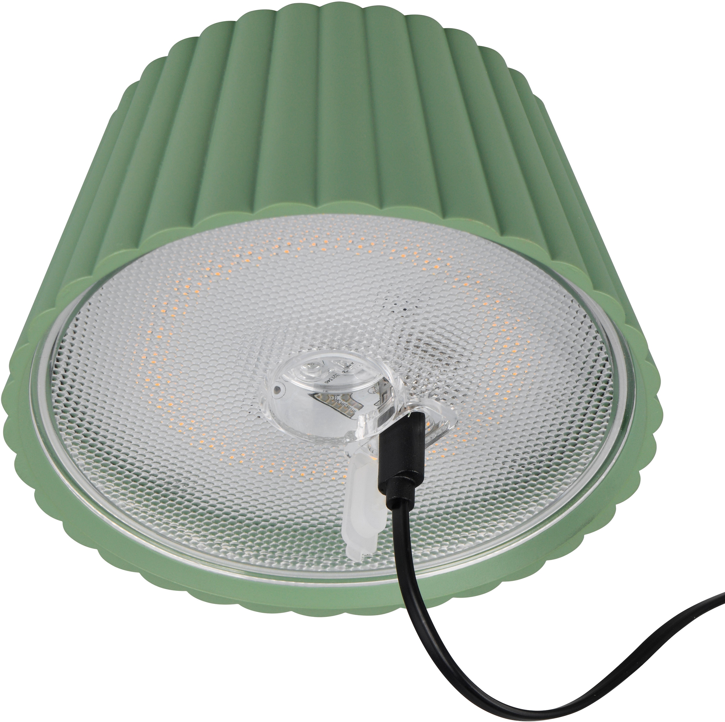 REALITY Leuchten LED Außen-Tischleuchte »SUAREZ«, 1 flammig, Leuchtmittel LED-Board | LED fest integriert, Outdoor Akku Tischlampe inkl Ladestation USB-C, Touch-Dimmer Höhe 39cm