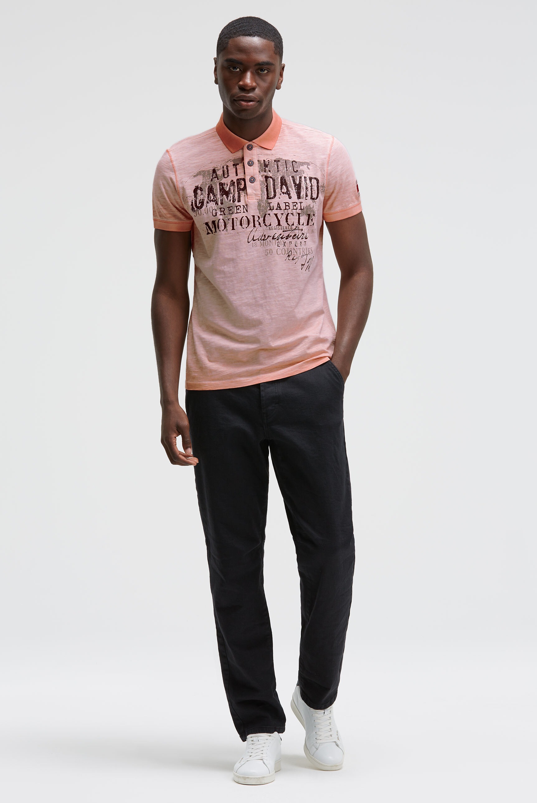 Thumbnail - CAMP DAVID Poloshirt mit Vintage-Waschung