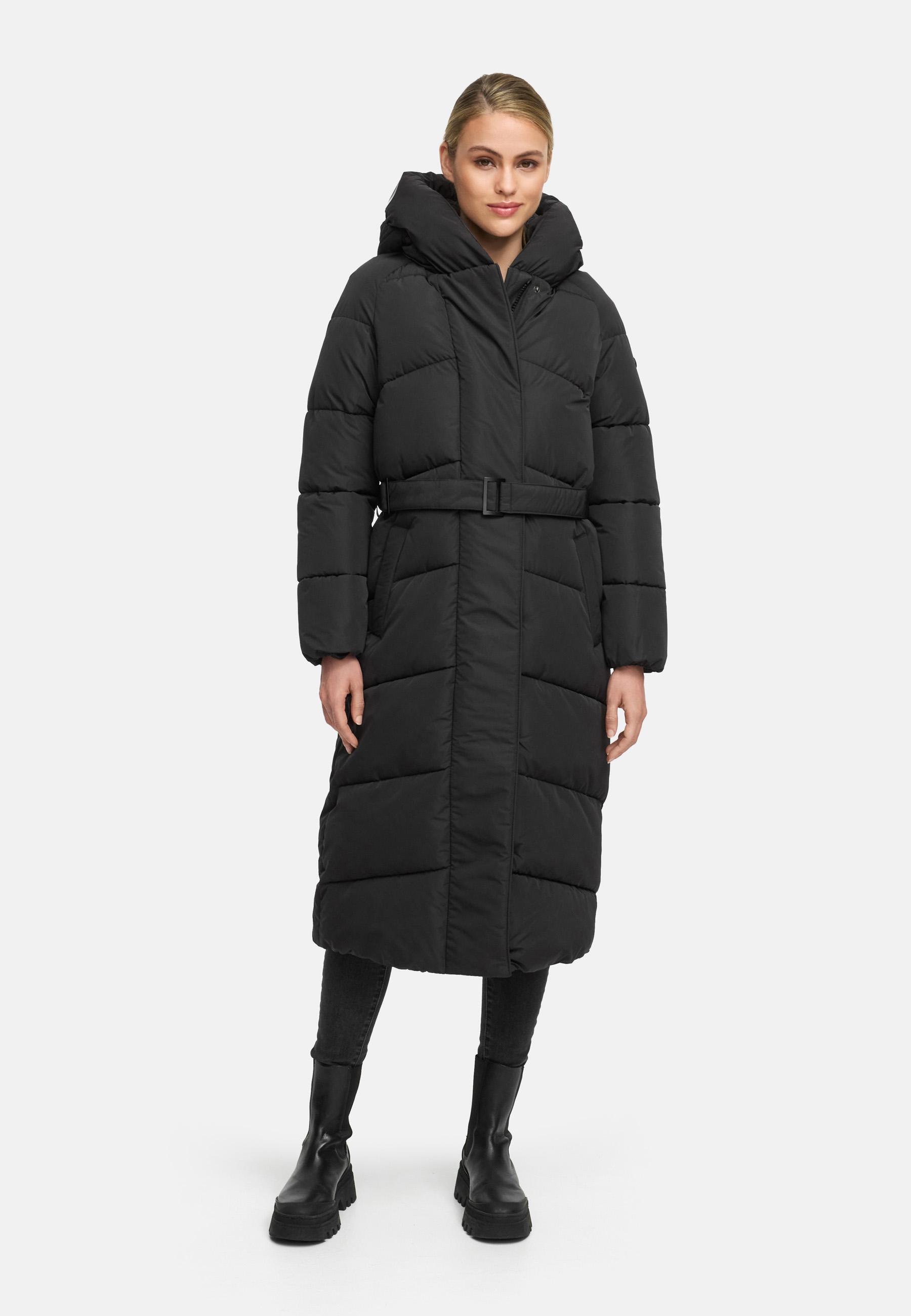 Navahoo Steppmantel »Eisblick 14«, Gesteppter Damen Mantel mit Taillengürtel