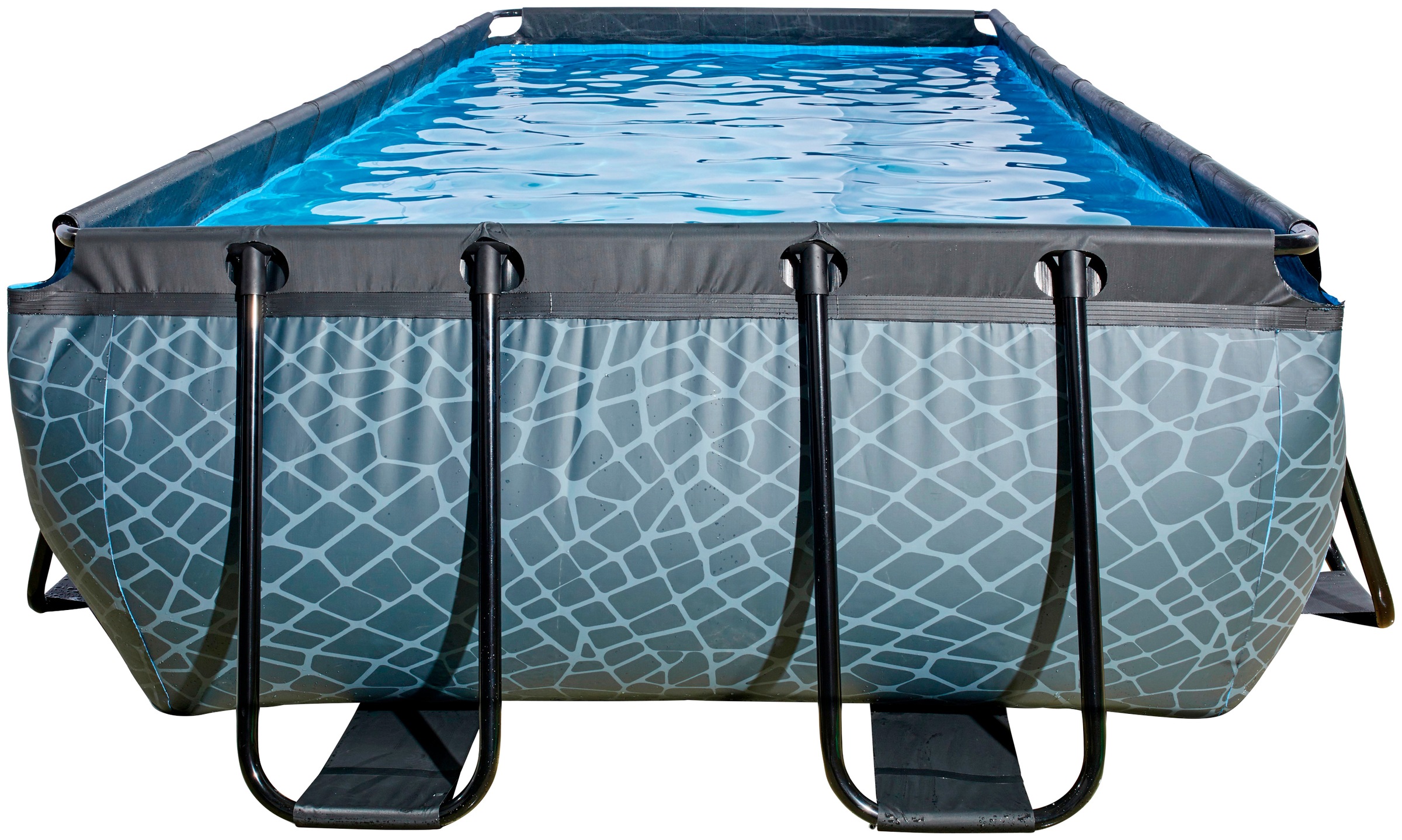 EXIT Framepool BxLxH: 200x400x100 cm, mit Sandfilterpumpe und Sicherheitsle günstig online kaufen