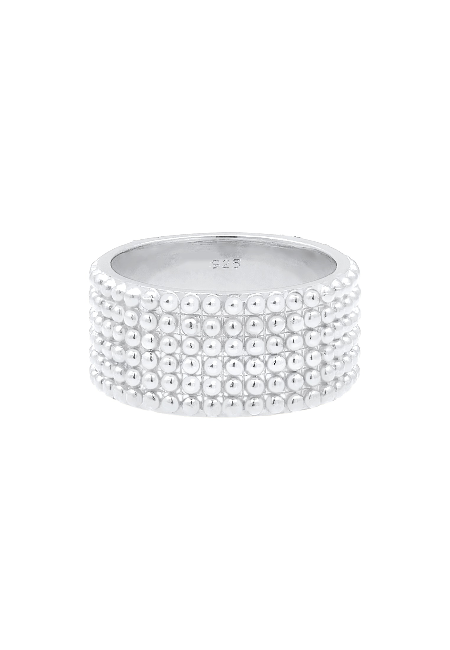 Elli Fingerring »Breit Bandring Dots Kugeln 925 Silber«