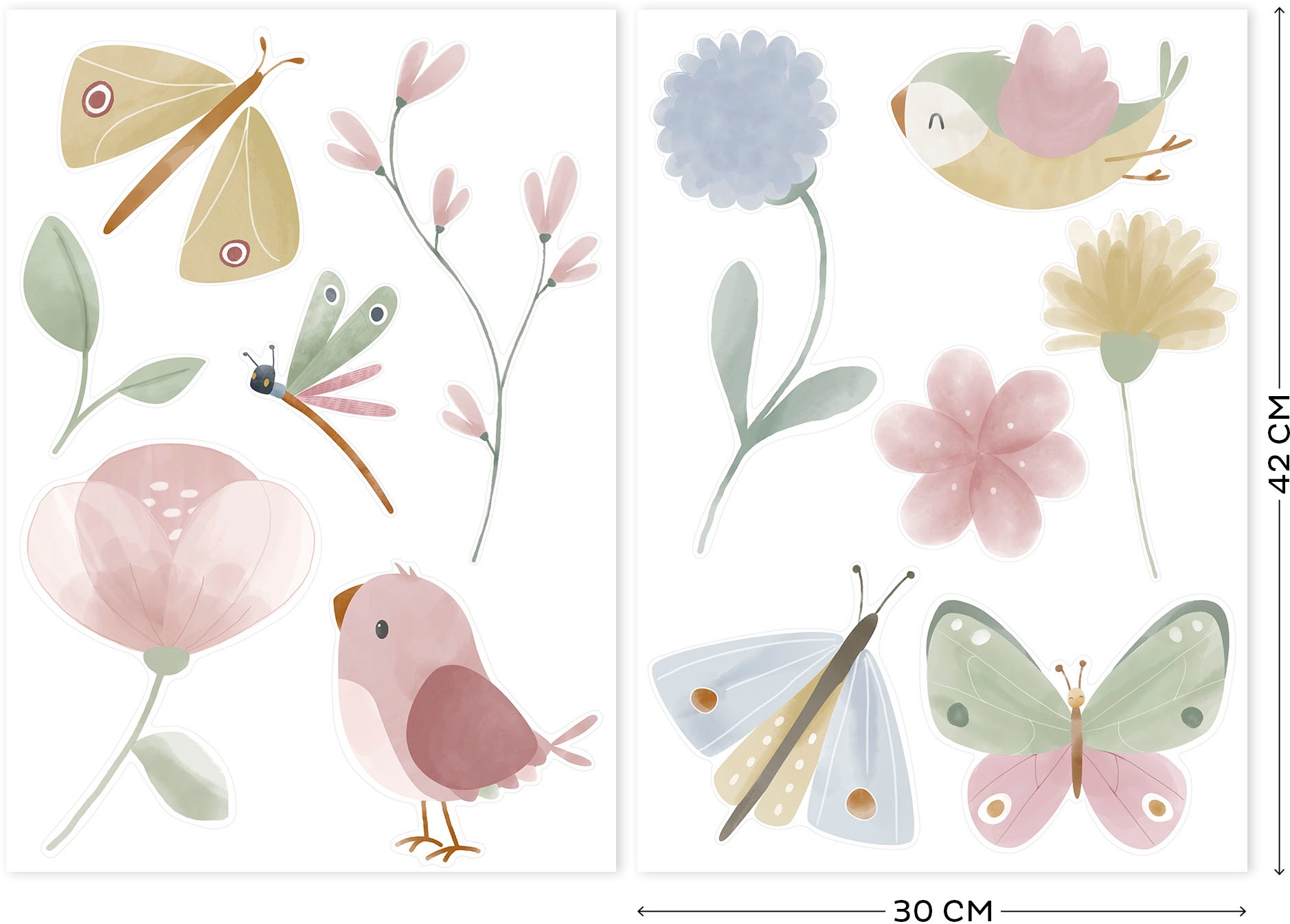 LITTLE DUTCH Wandtattoo "Little Dutch Selbstklebende Wandtattoo Set Flowers günstig online kaufen