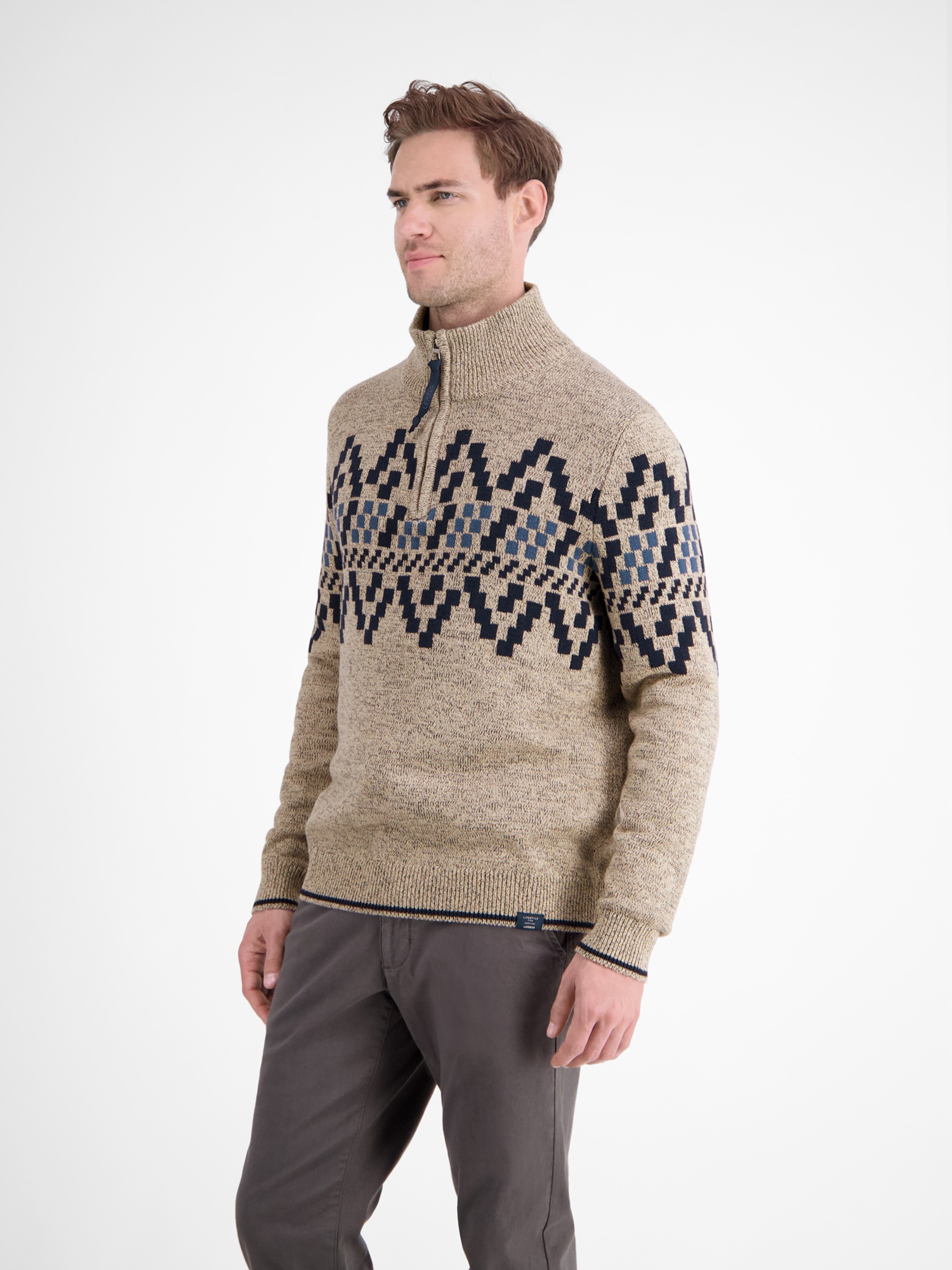 Thumbnail - LERROS Norwegerpullover "LERROS Herren-Troyer mit Norwegermuster"
