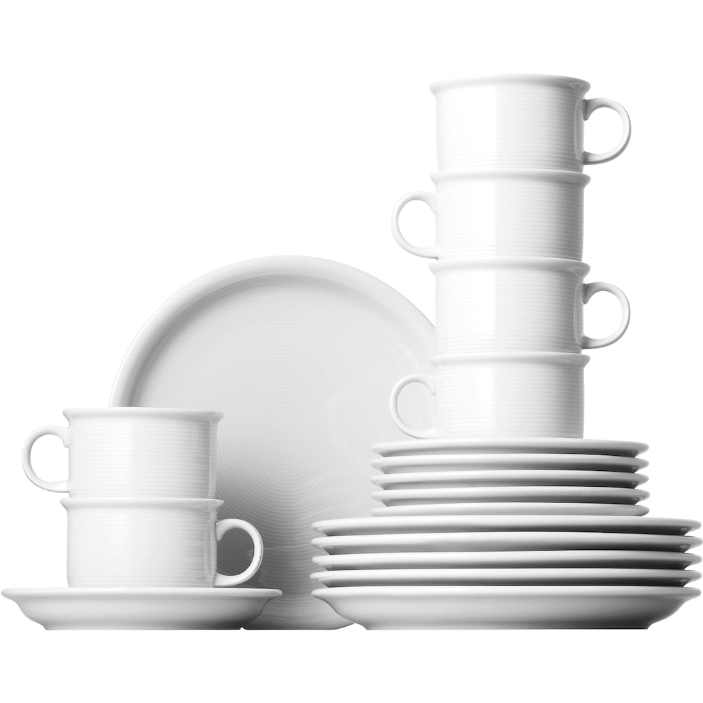 Thomas Porzellan Kaffeeservice »Geschirr-Set, Service Trend«, (Set, 18 tlg.), Made in Germany, 18 Teile, für 6 Personen