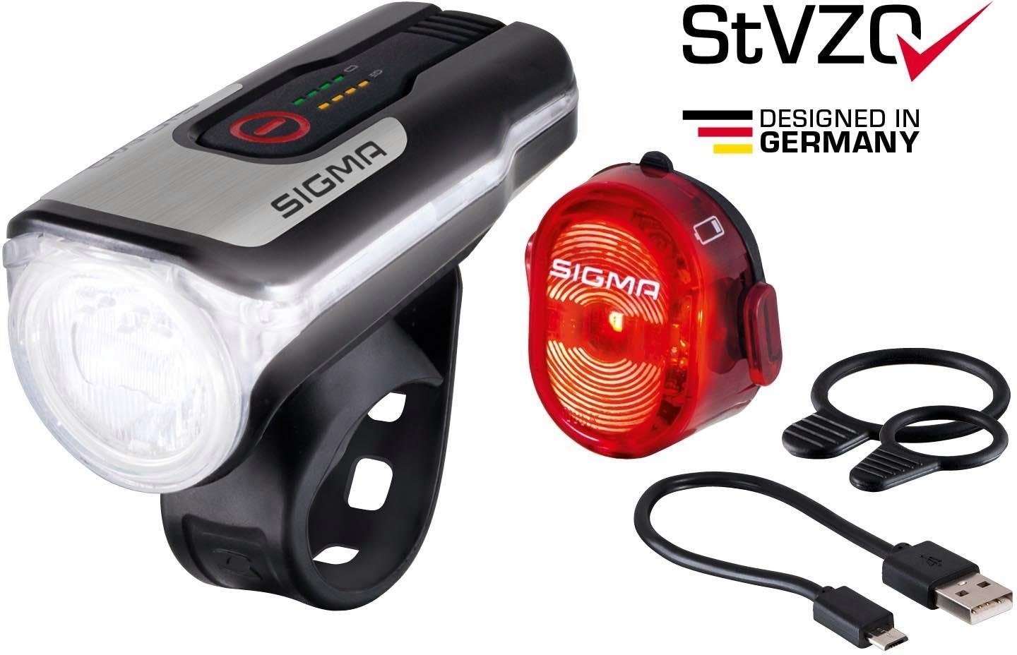 SIGMA SPORT Fahrradbeleuchtung »AURA 80 USB laikme...