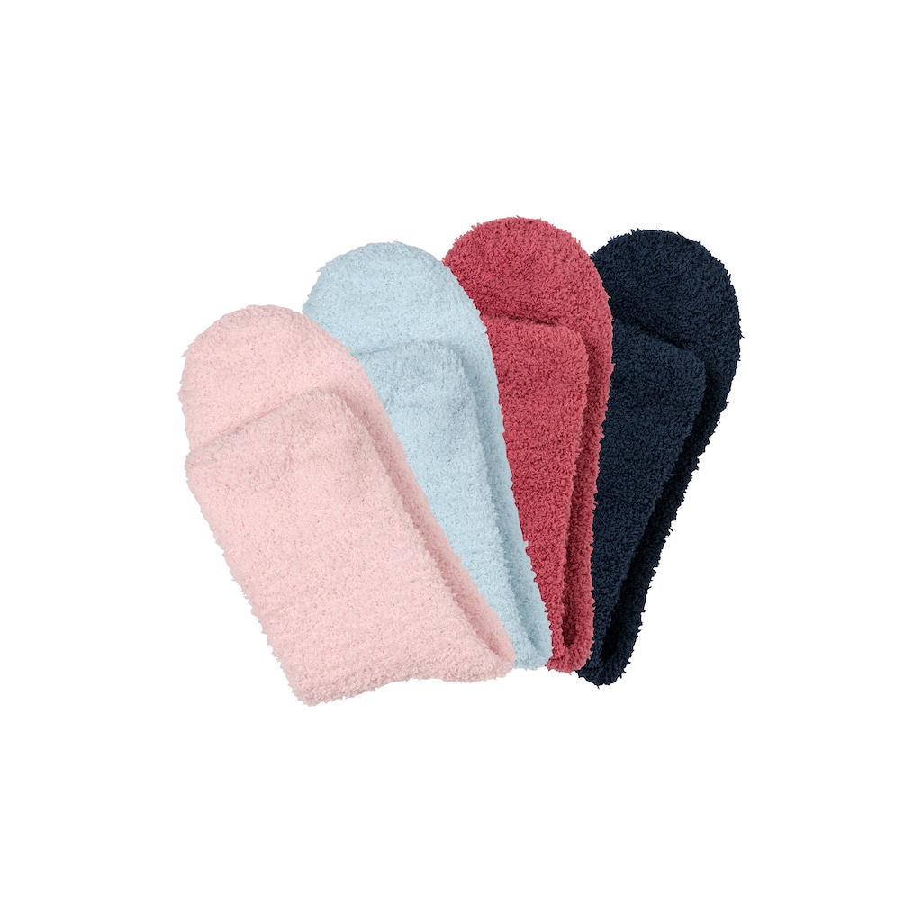 LASCANA Kuschelsocken, (Packung, 4 Paar), weich und warm, aus Flausch-Qualität