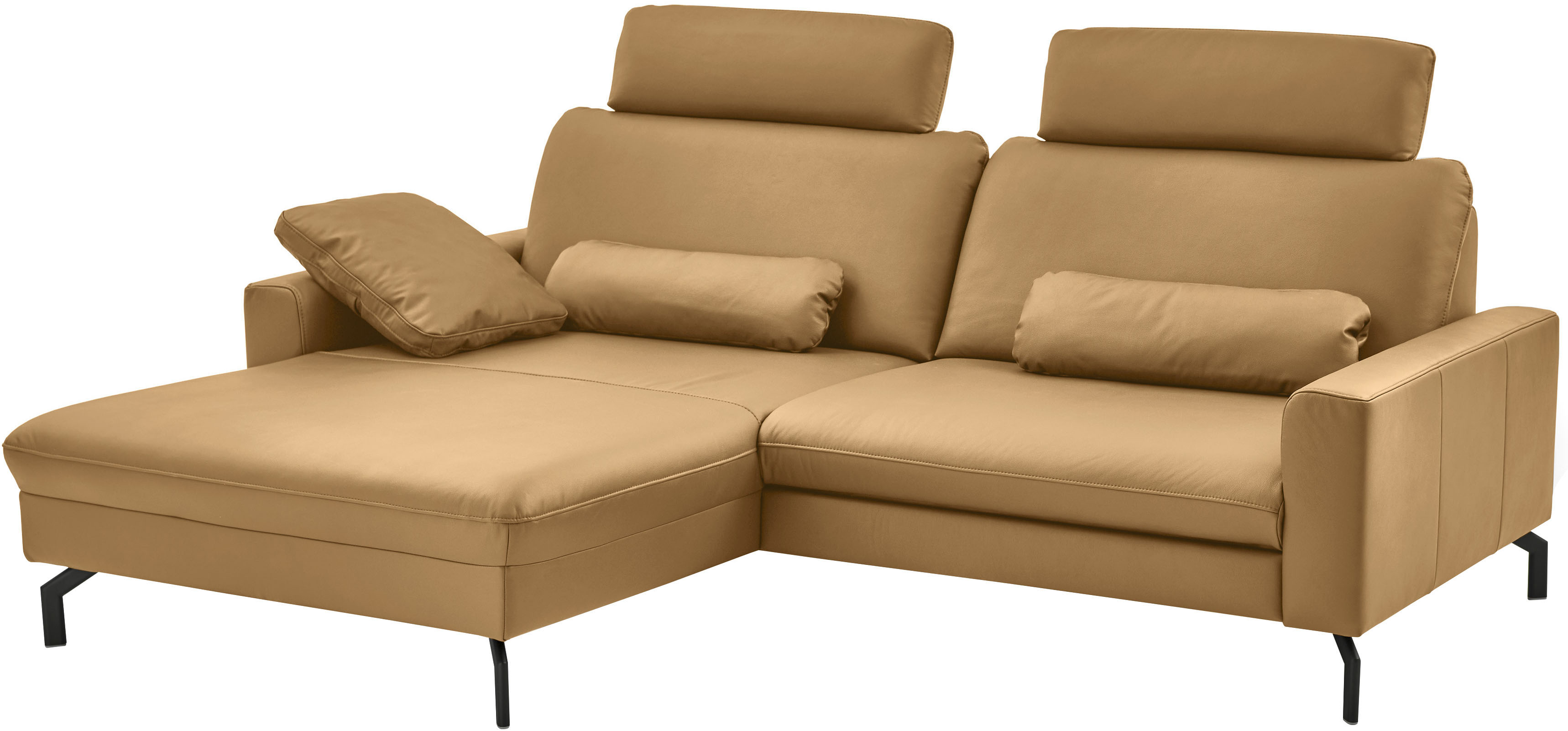 Die PlanBar Ecksofa "PN-EM20028 L-Form mit Kopfstützen" wahlweise mit motorischem Canape