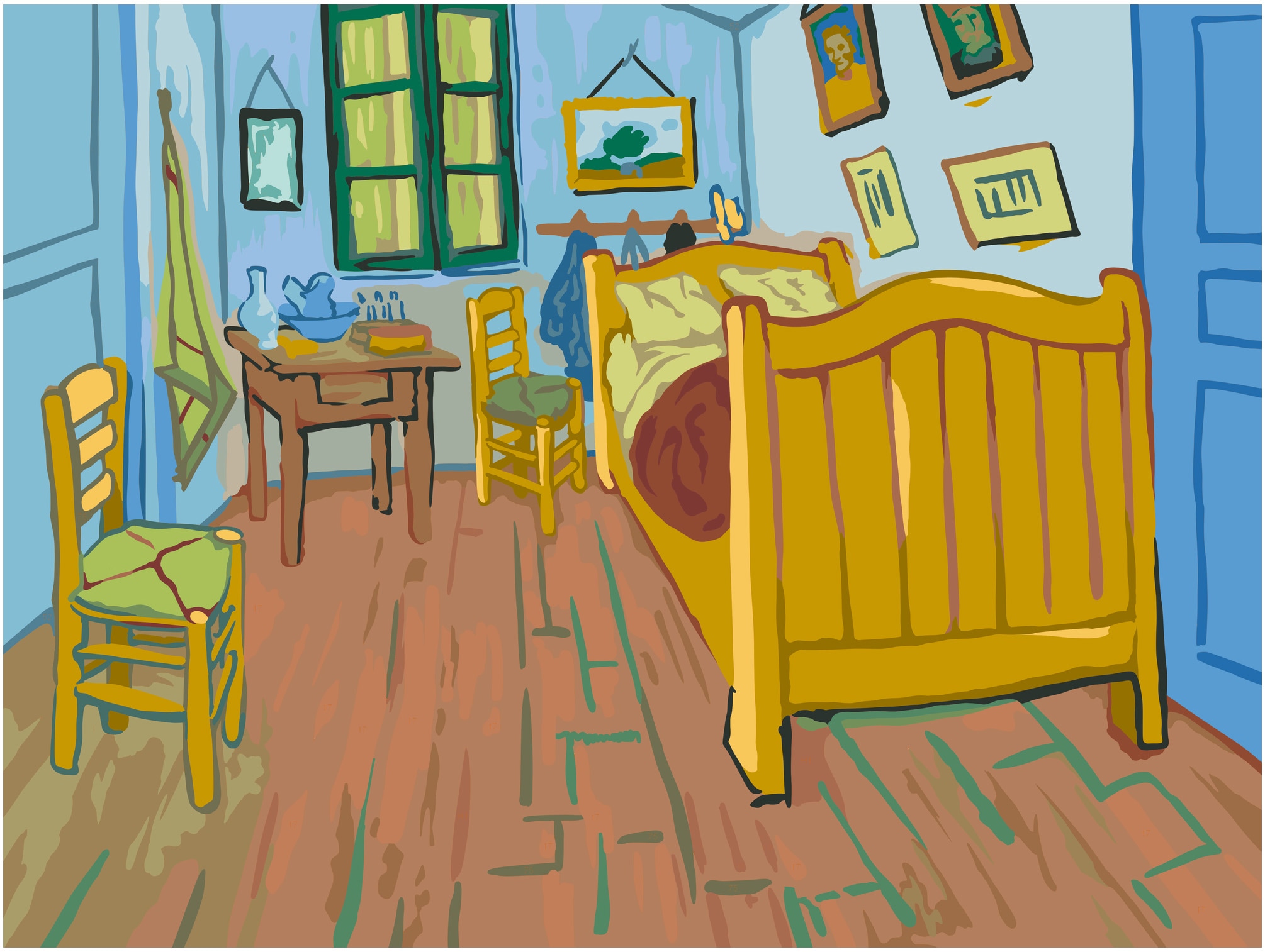 Ravensburger Malen nach Zahlen »CreArt, Schlafzimmer in Arles (Van Gogh)« Made in Europe