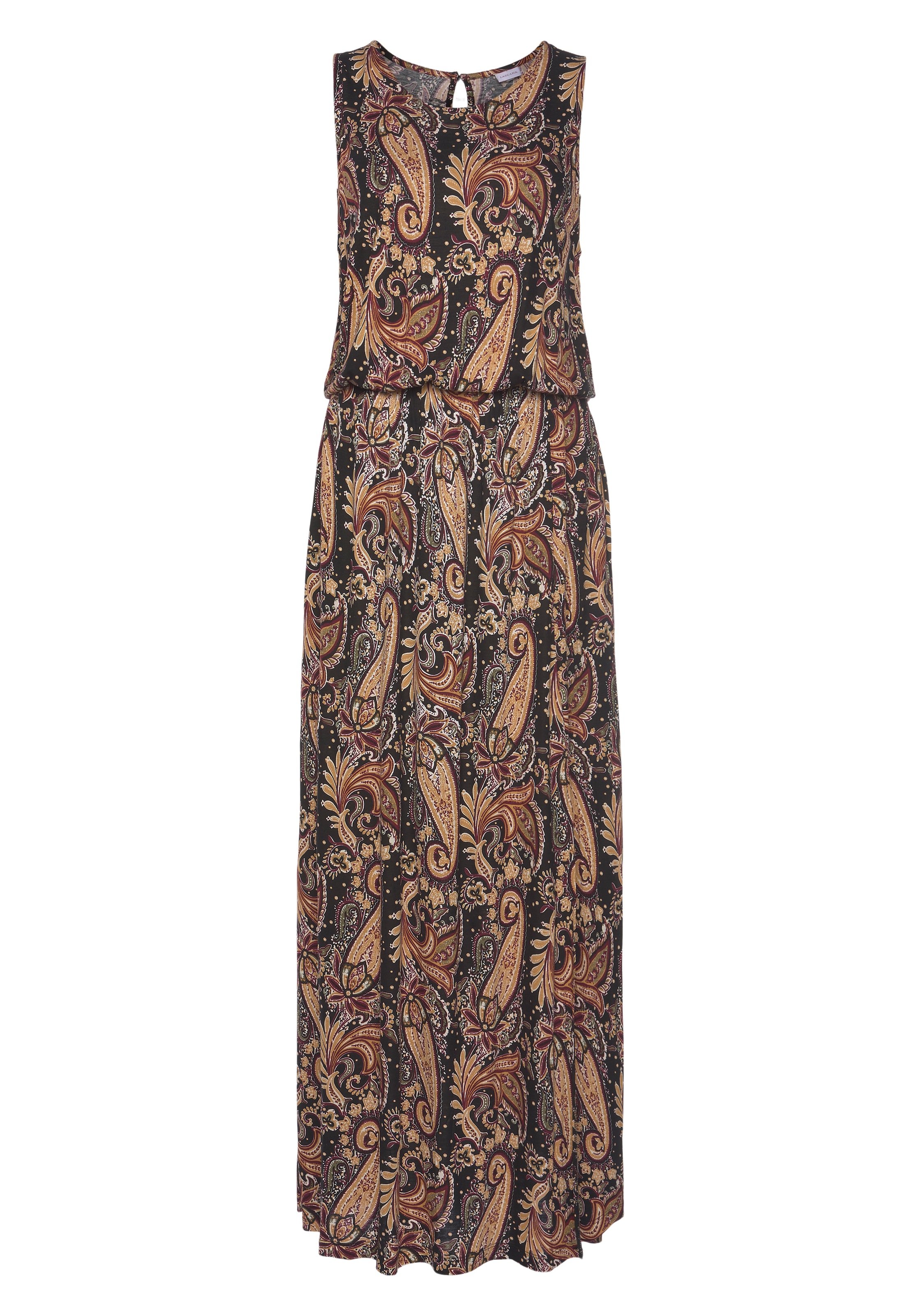 LASCANA Maxikleid Seitennahttaschen mit Paisleyprint und Schlitz, Sommerkle günstig online kaufen
