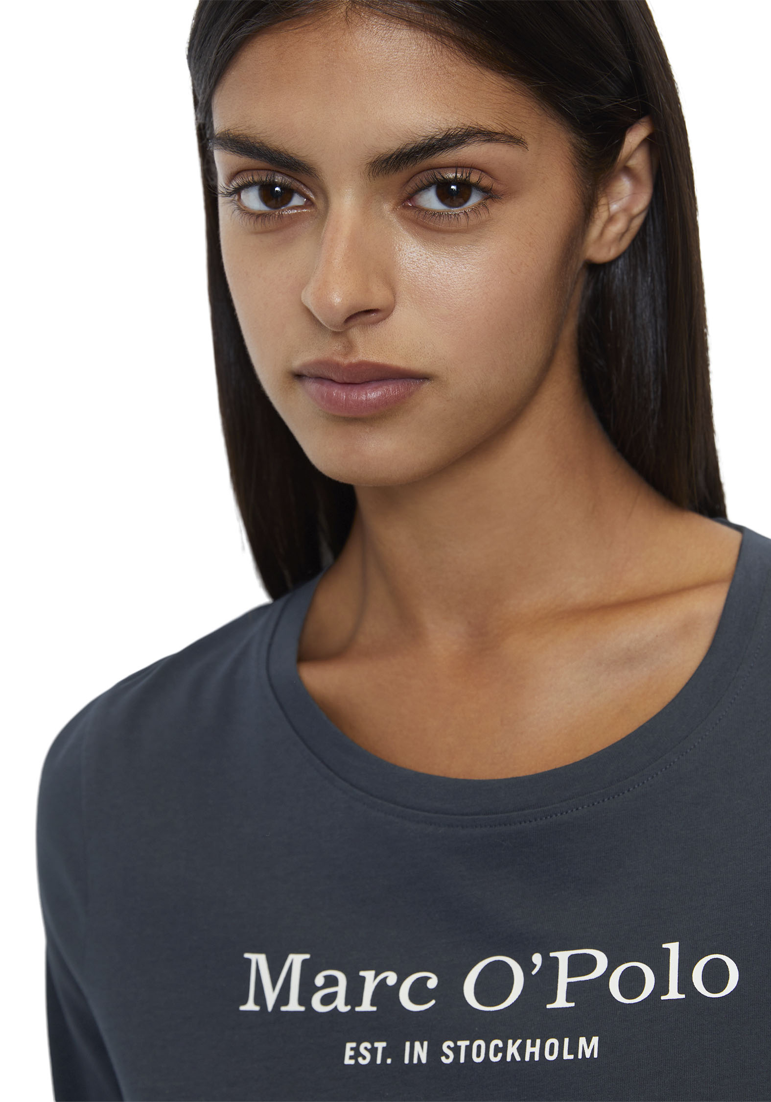 Thumbnail - Marc OPolo Pyjamaoberteil "Mix & Match Cotton", Rundhalsausschnitt, Single Jersey, Baumwolle, langärmelig, Regular Fit