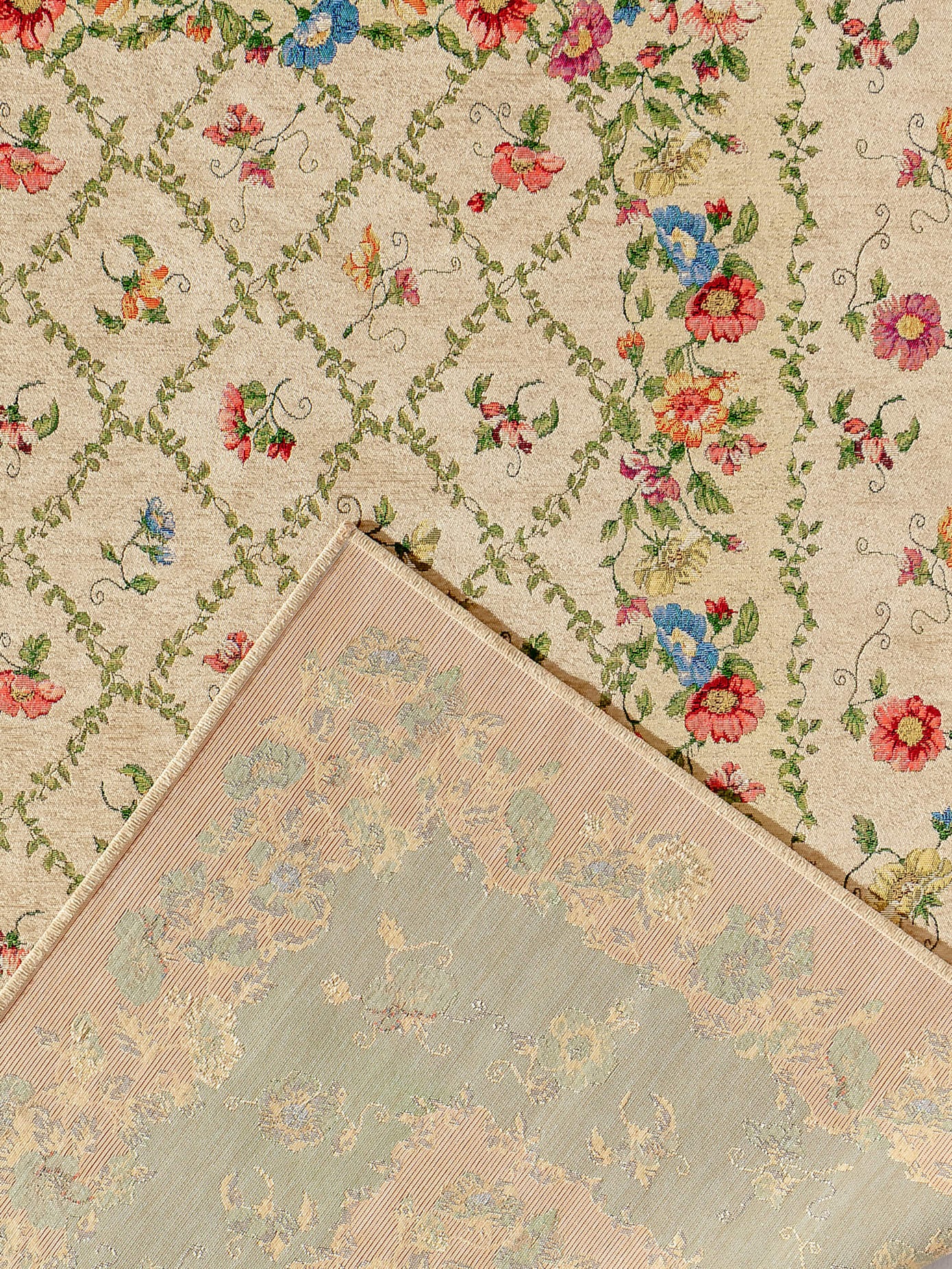 Teppich HEINE HOME Gr. 1, beige, bunt, B:60cm H:4mm L:90cm, Baumwolle, Kunstfaser, Polyester, Polypropylen, Teppiche, Teppich 3