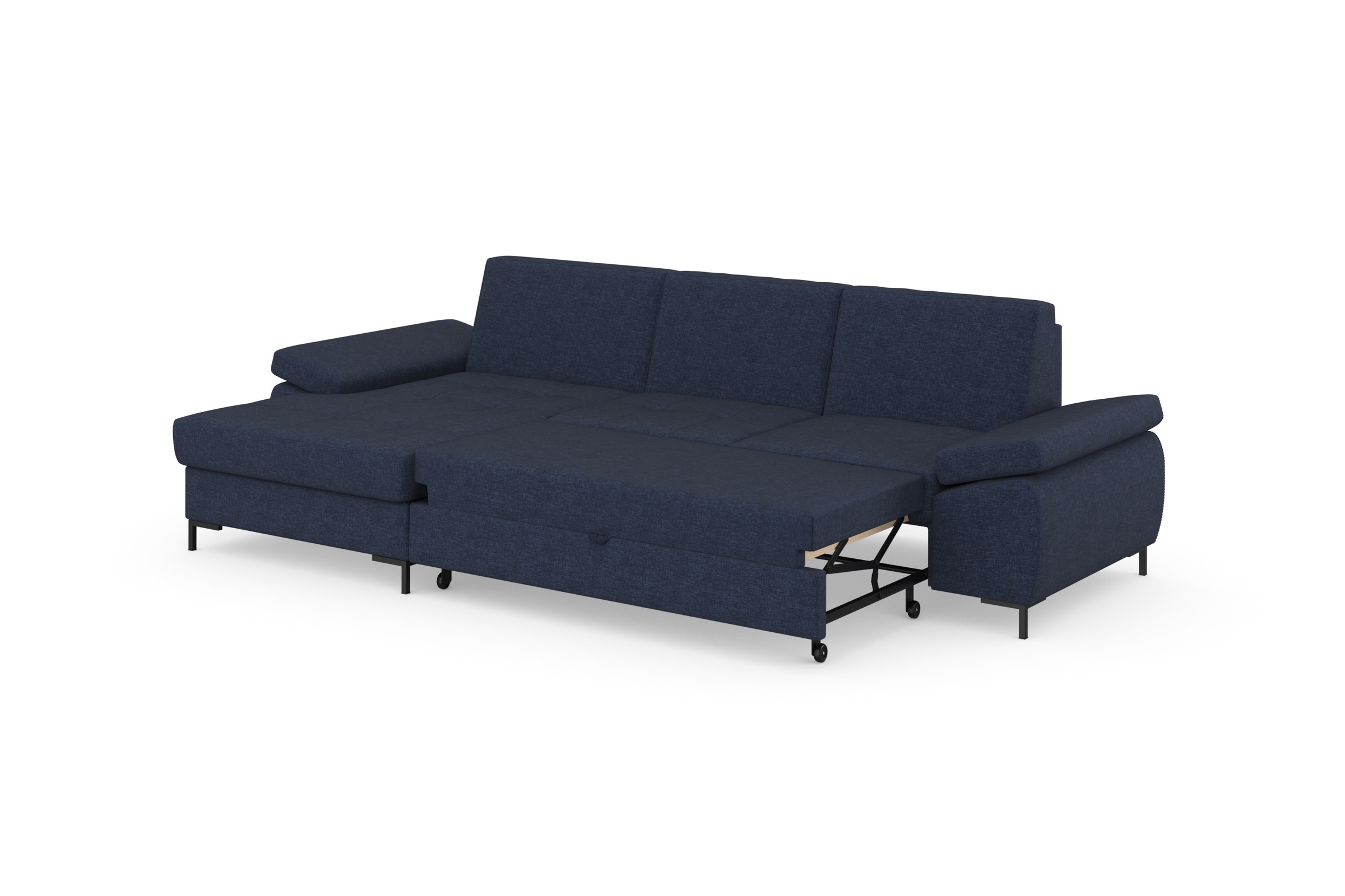 DOMO collection Ecksofa »Capelo L-Form«, mit Armteilverstellung, wahlweise mit Bettfunktion, Federkern