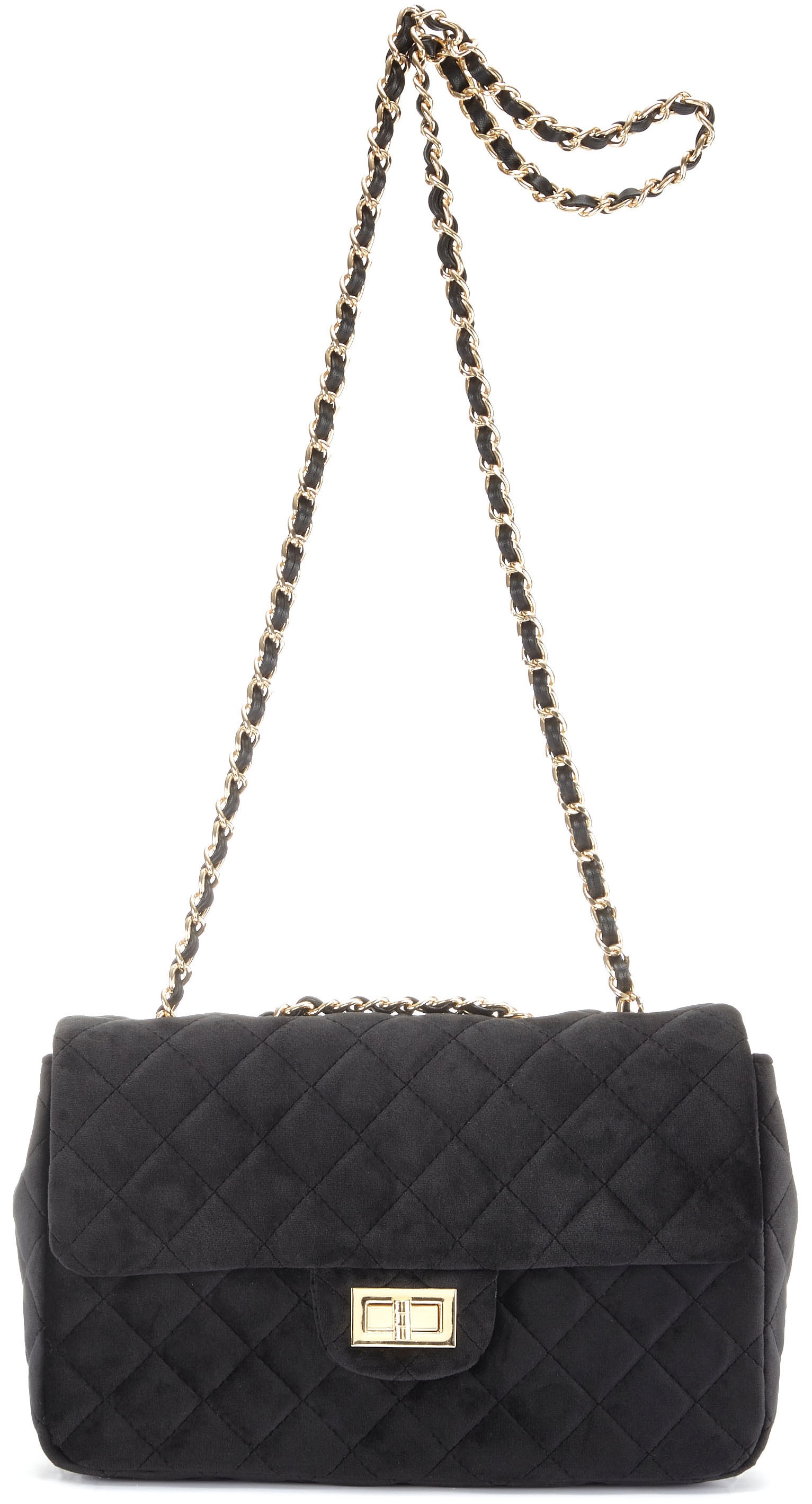 Vivance Umhängetasche »Schultertasche«, in modischer Samtoptik, Handtasche, Tragetasche, Crossbody Bag VEGAN