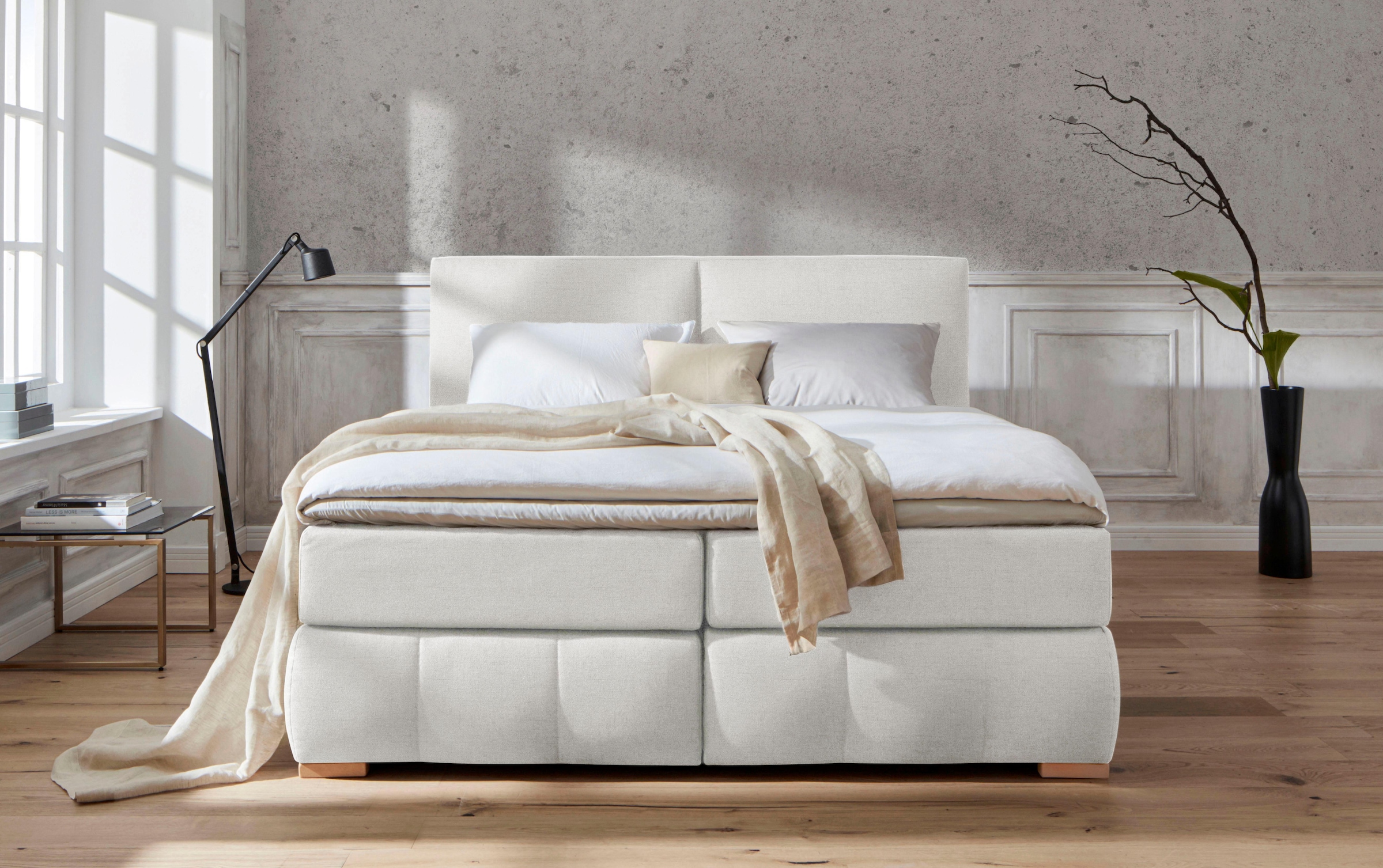 Home affaire Boxspringbett "Wehma" inkl. Topper in 3 verschiedenen Matratze günstig online kaufen