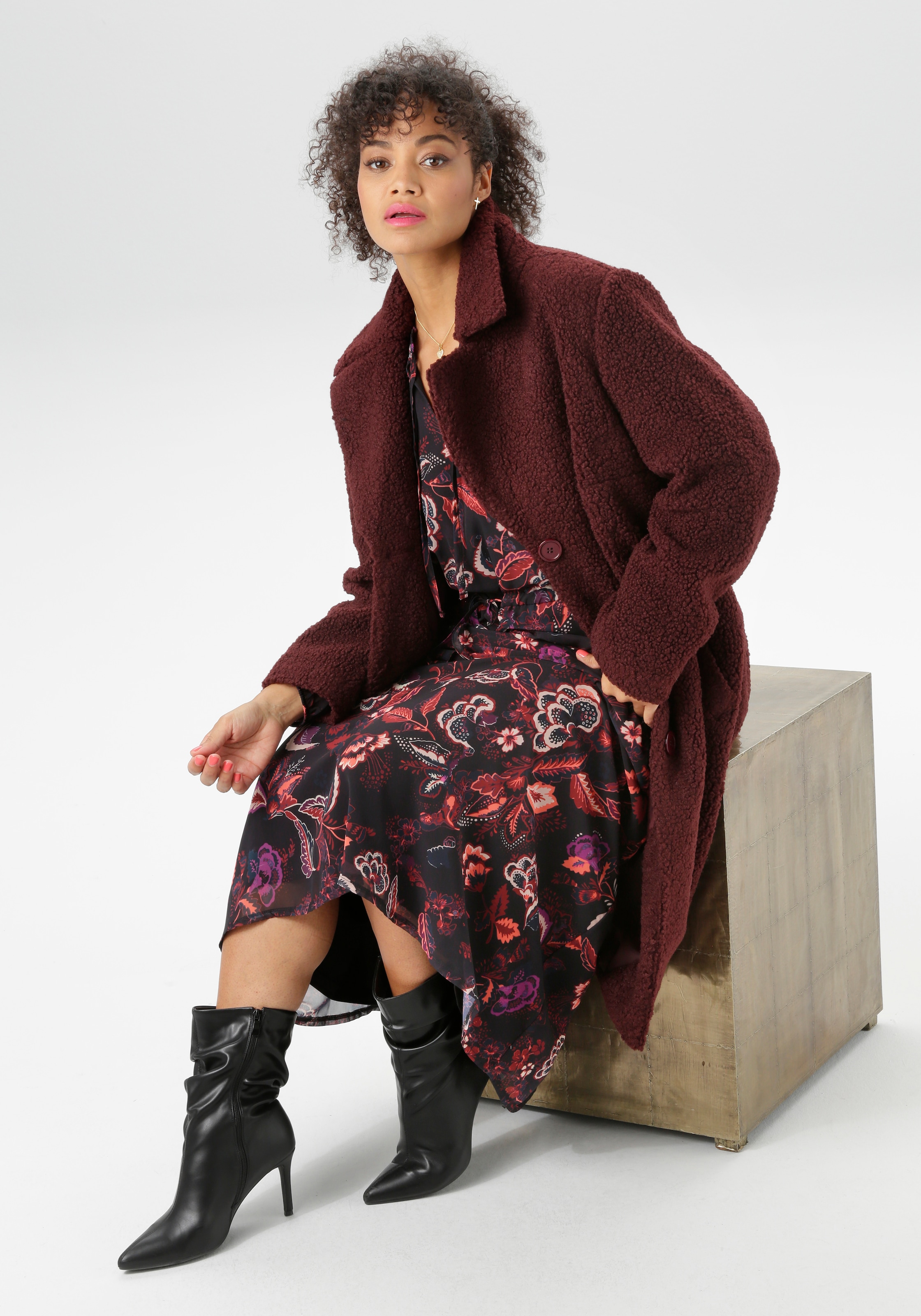 Aniston PLUS Fellimitatjacke, in Plüsch-Optik - NEUE KOLLEKTION