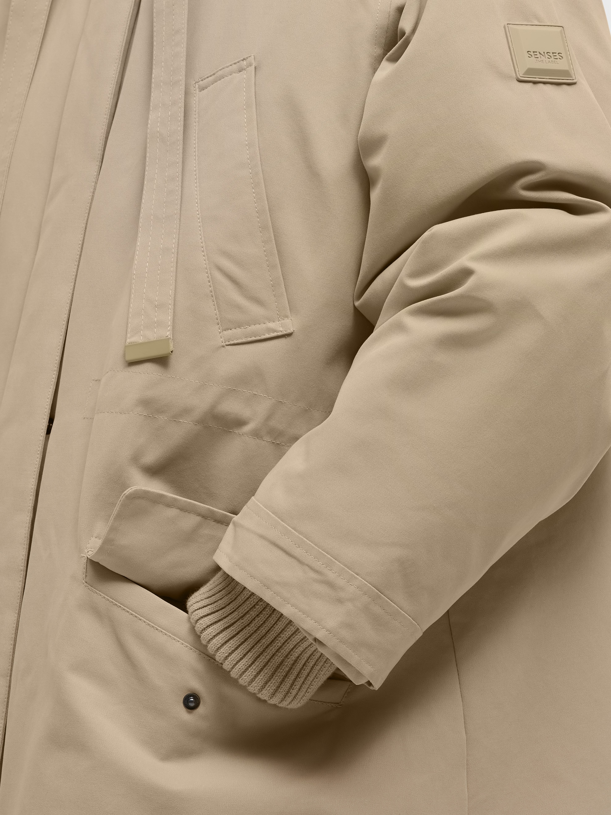 SENSES.THE LABEL Parka mit Kapuze mit Zwei-Wege-Reißverschluss