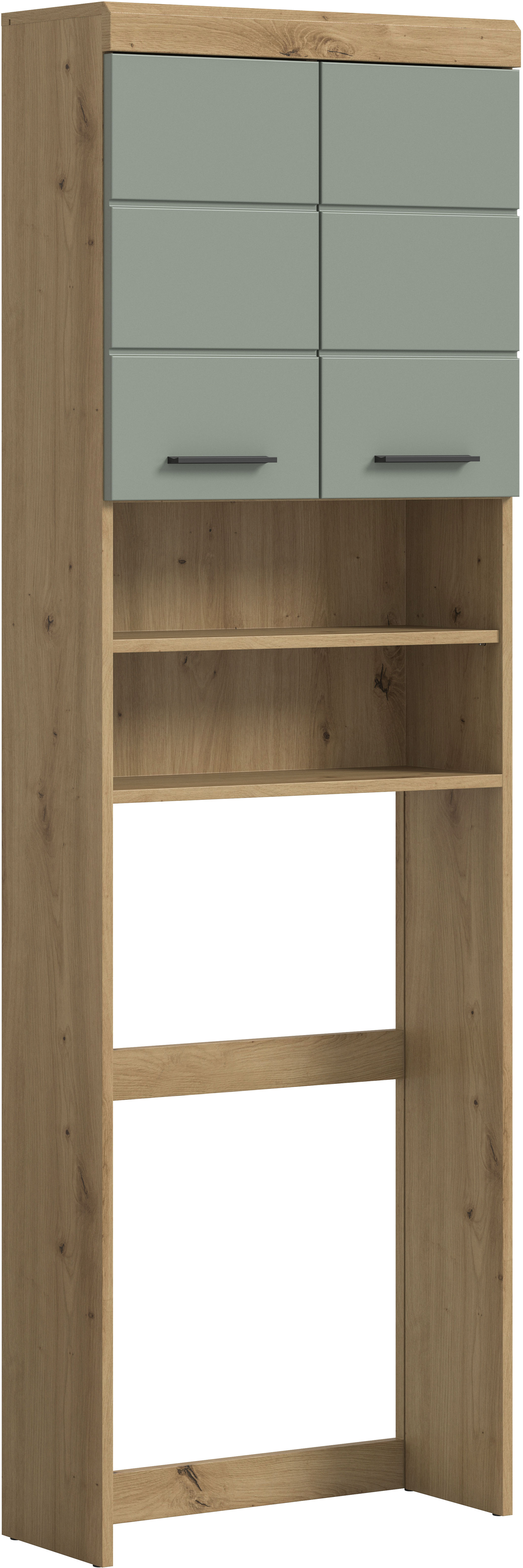 welltime "SIENA, Breite 63cm, für Waschmaschine & Trockner, 2 Türen, MDF-Front" TOPSELLER, in verschiedenen Farben, Überbauschrank, Umbauschrank, Badschrank