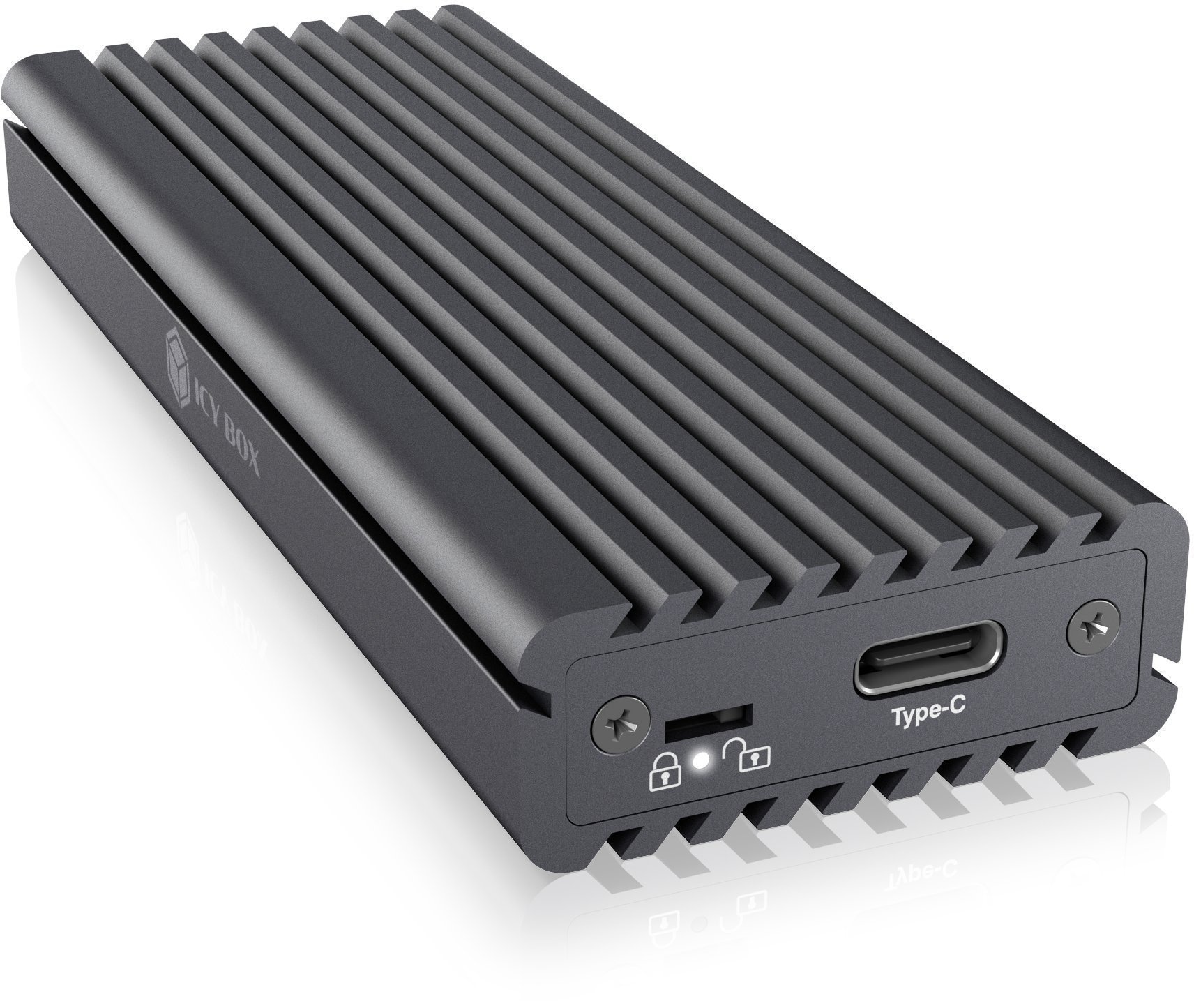 Festplatten-Gehäuse »Gehäuse für 1x M.2 NVMe & SATA SSD mit USB Type-C Anschluss«, Hochwertiges Aluminium