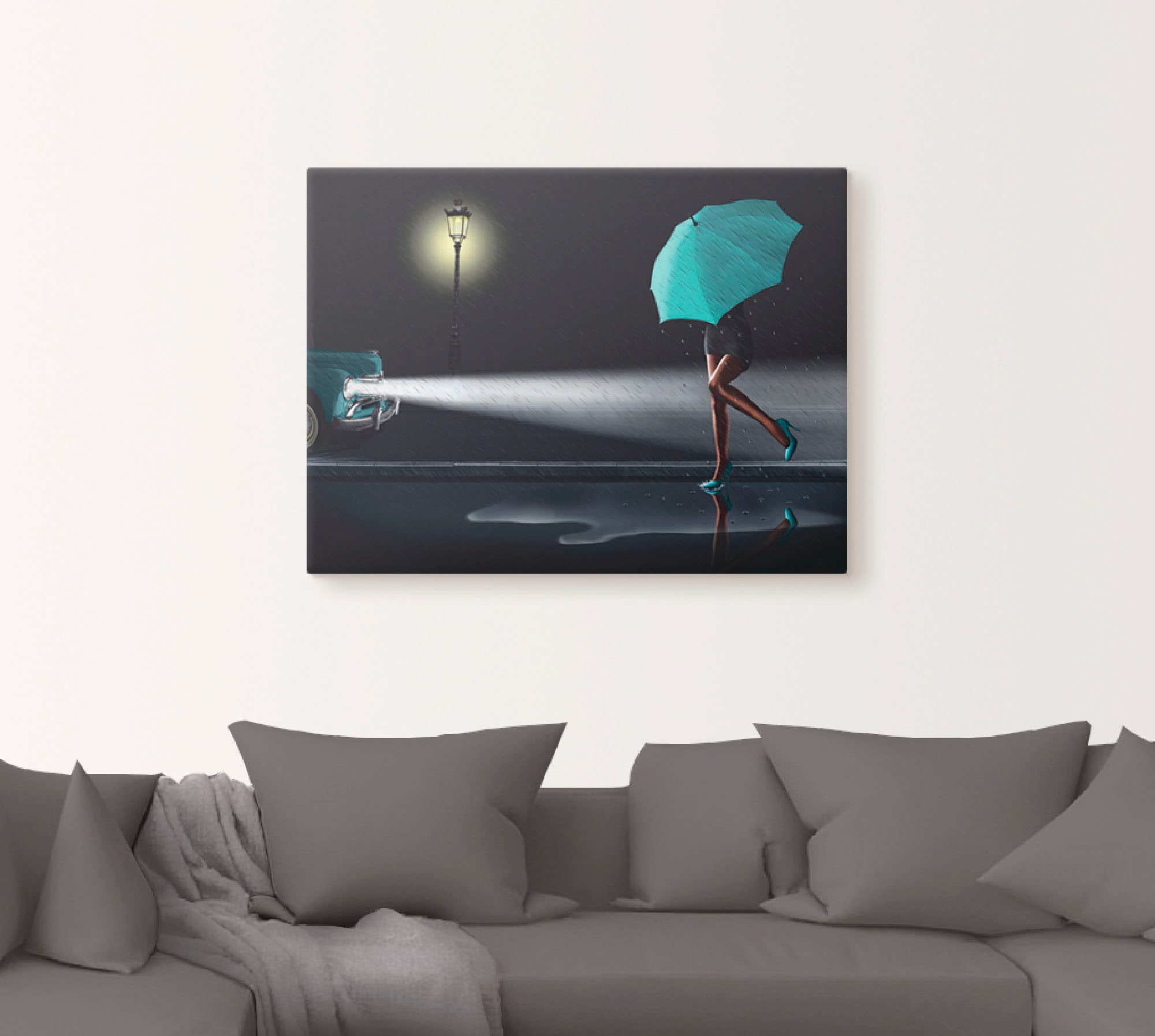 Artland Wandbild »Verregneter Tag 2«, Frau, (1 St.), als Leinwandbild, Poster in verschied. Größen